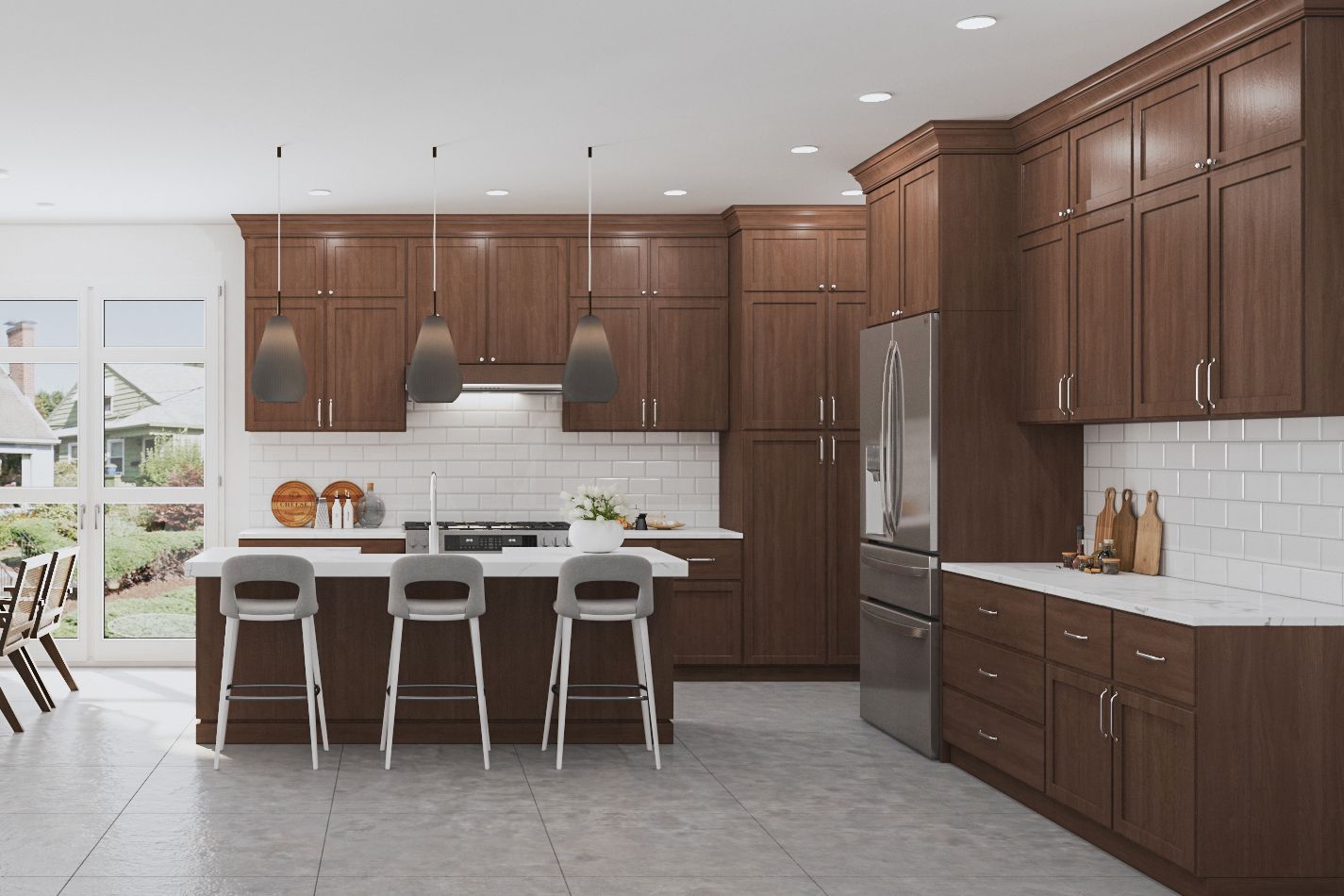 Quicklock Espresso Stain Microwave Wall Cabinet