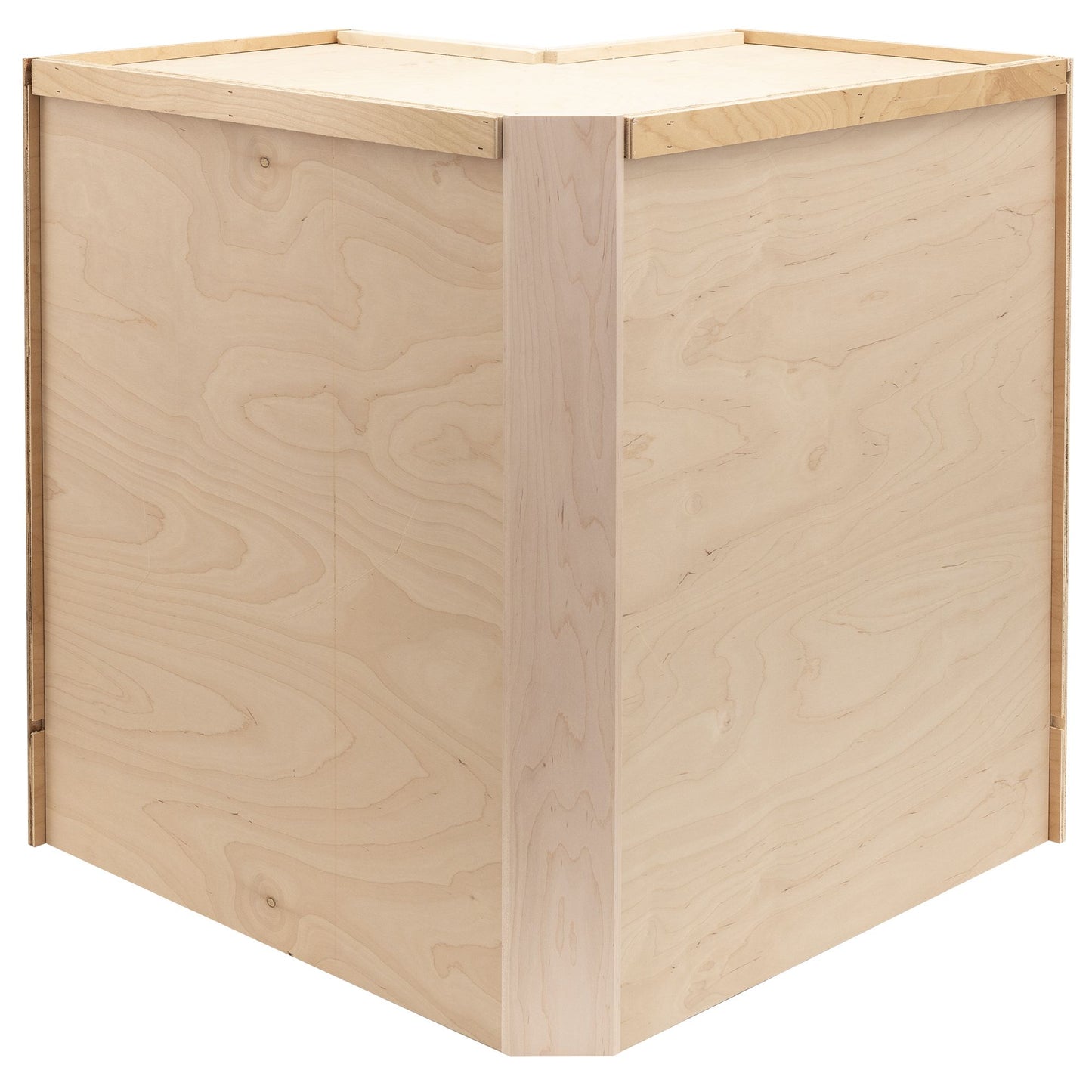 Easy Reach Kitchen Cabinet Raw Maple Corner Base Cabinet