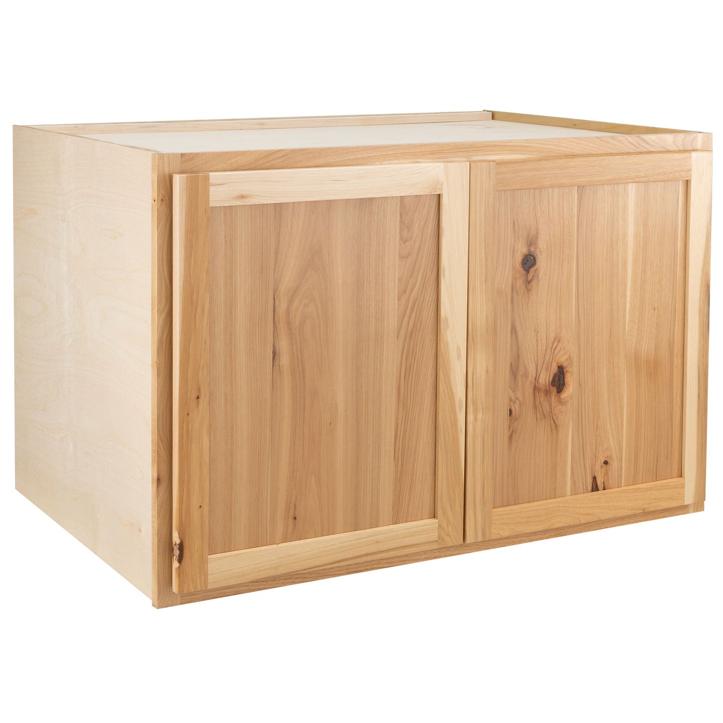 Refrigerator Wall Kitchen Cabinet Rustic Hickory