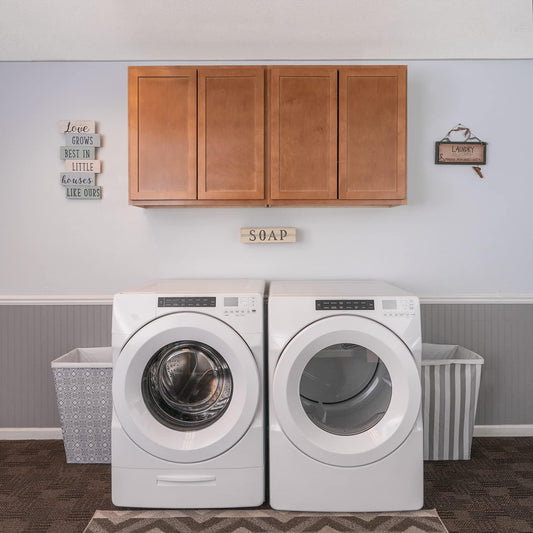 Laundry Room 2 Cabinet Set Provincial Stain