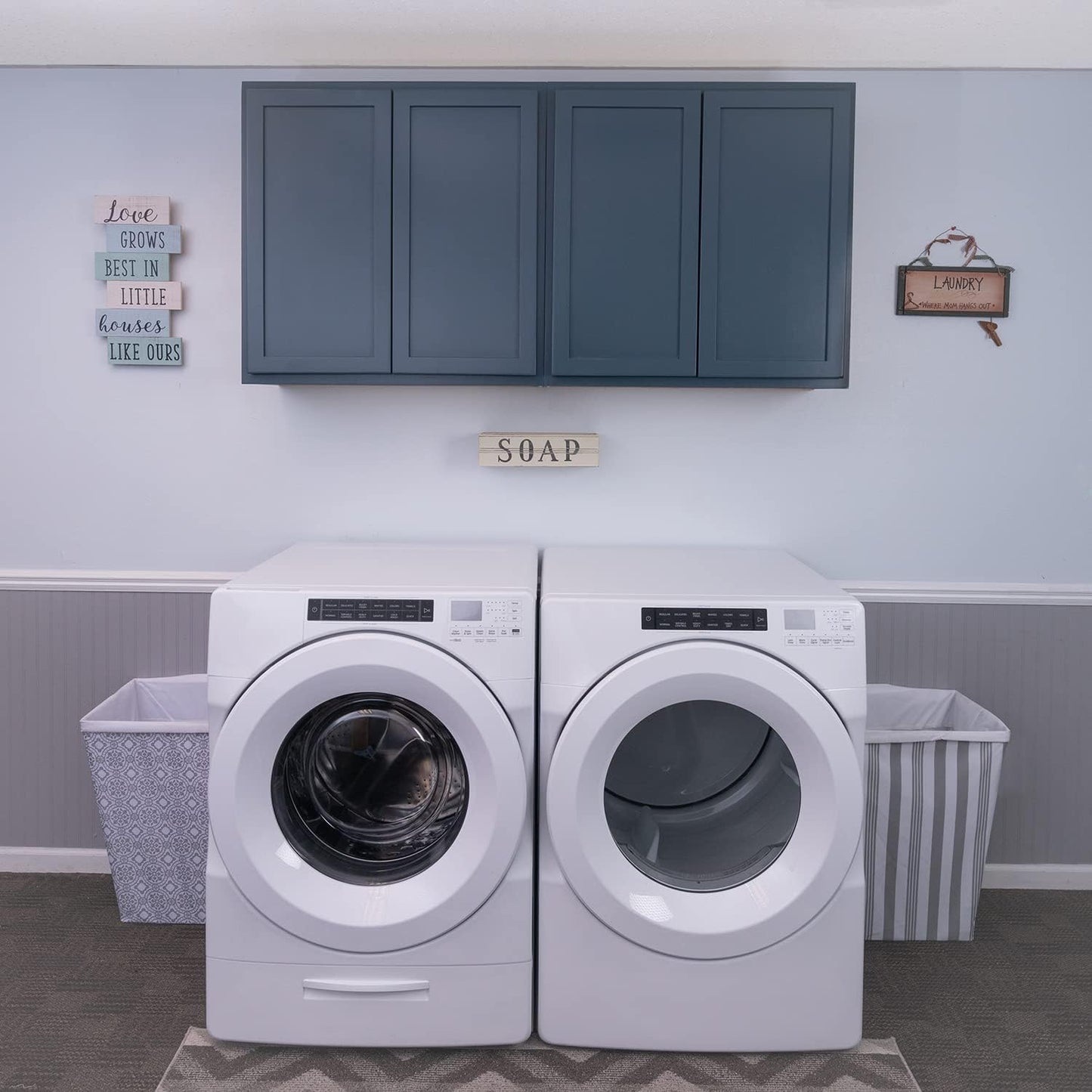 Laundry Room 2 Cabinet Set Needlepoint Navy