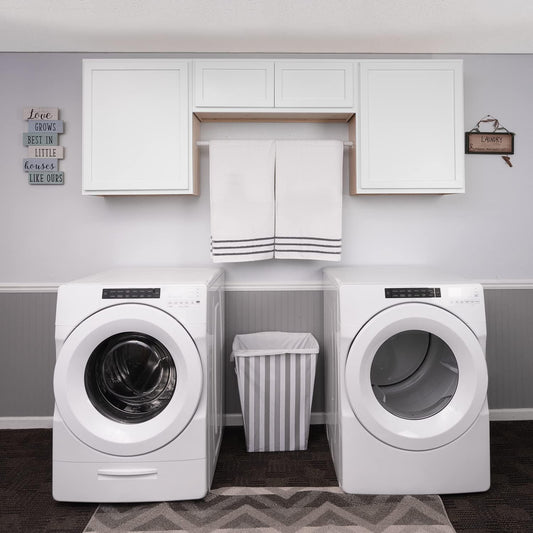 Laundry Room 3 Cabinet Set Pure White
