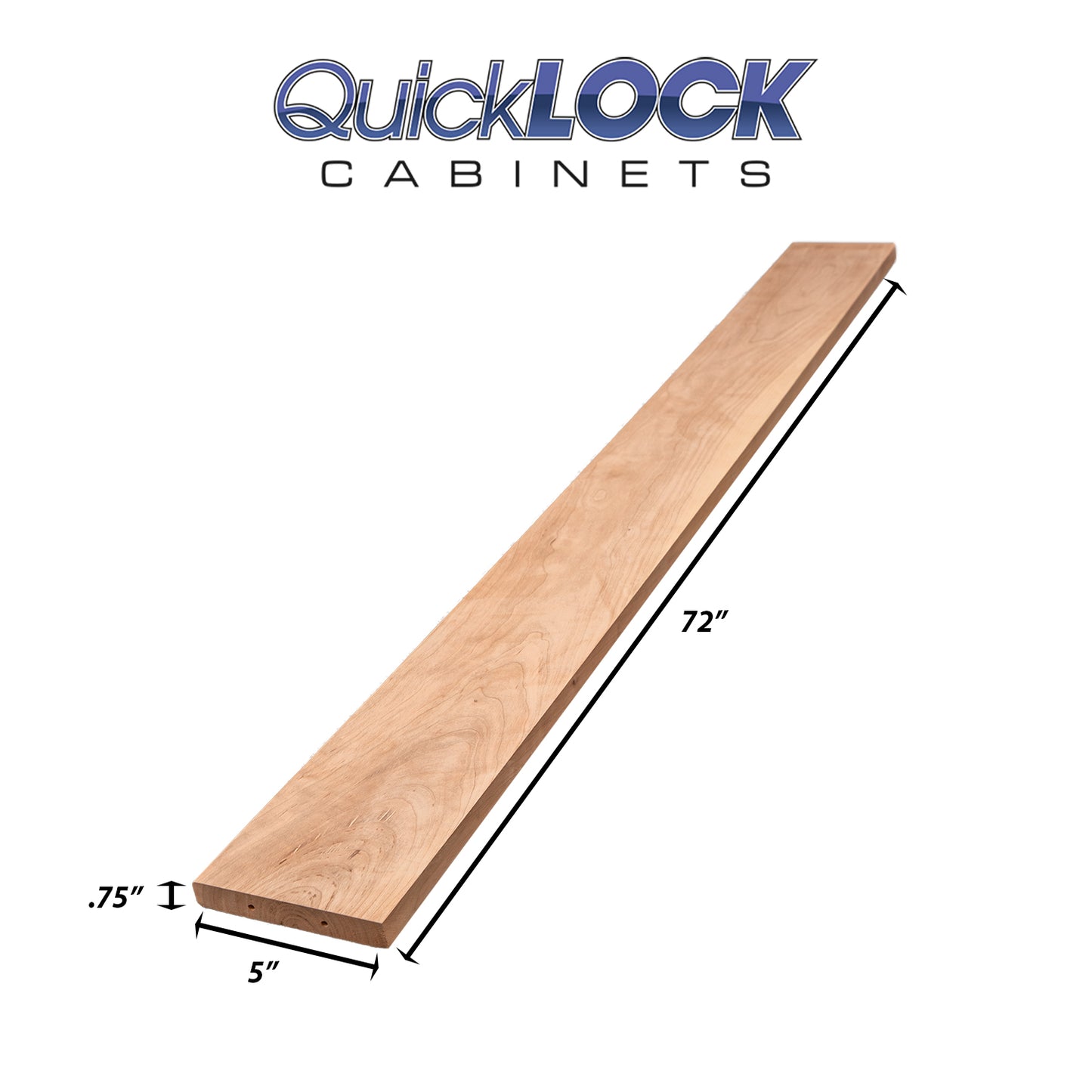 Quicklock RTA (Ready-to-Assemble) Raw Cherry .75"X5"X72" Valance