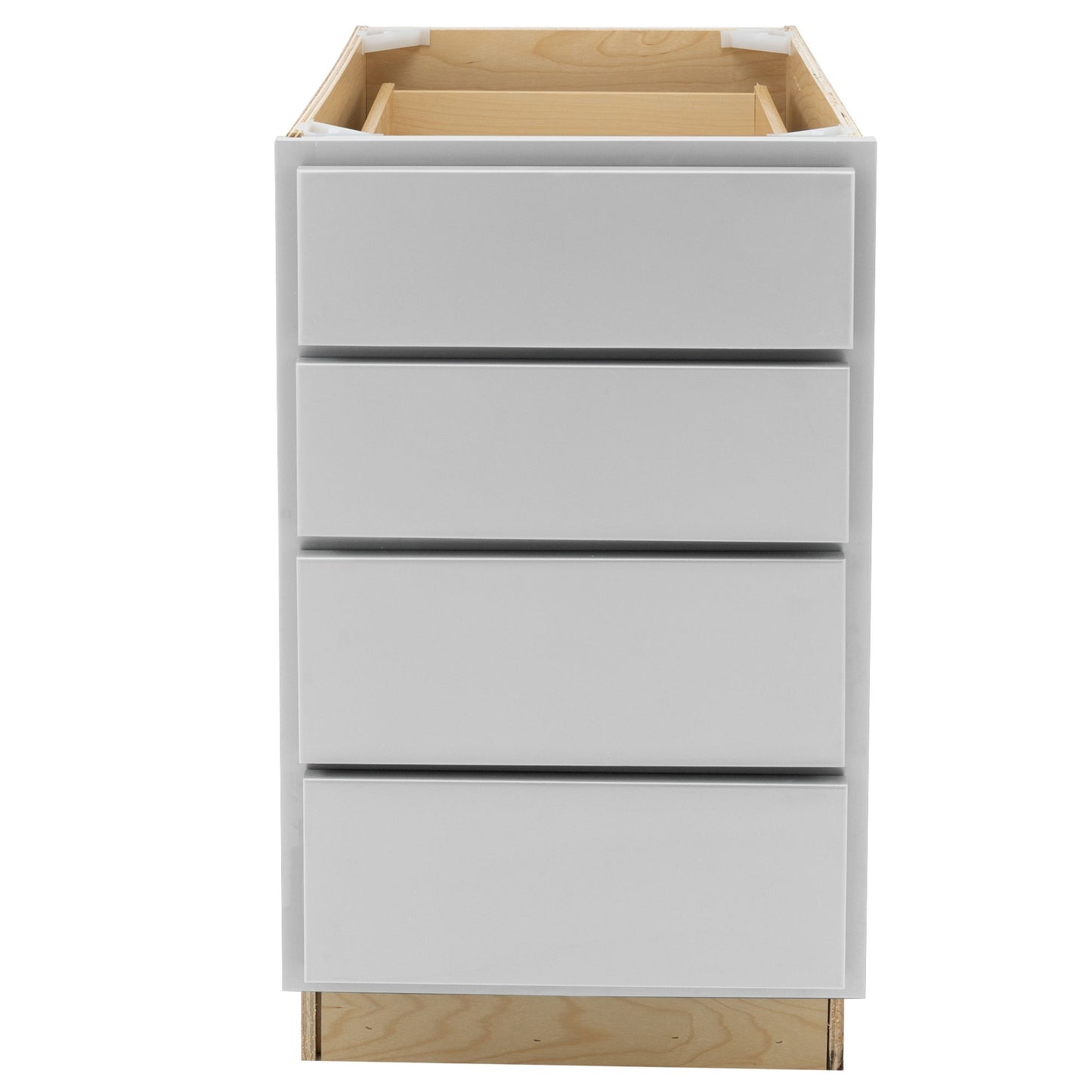 4 Drawer Kitchen Cabinet Pure White Base Cabinet