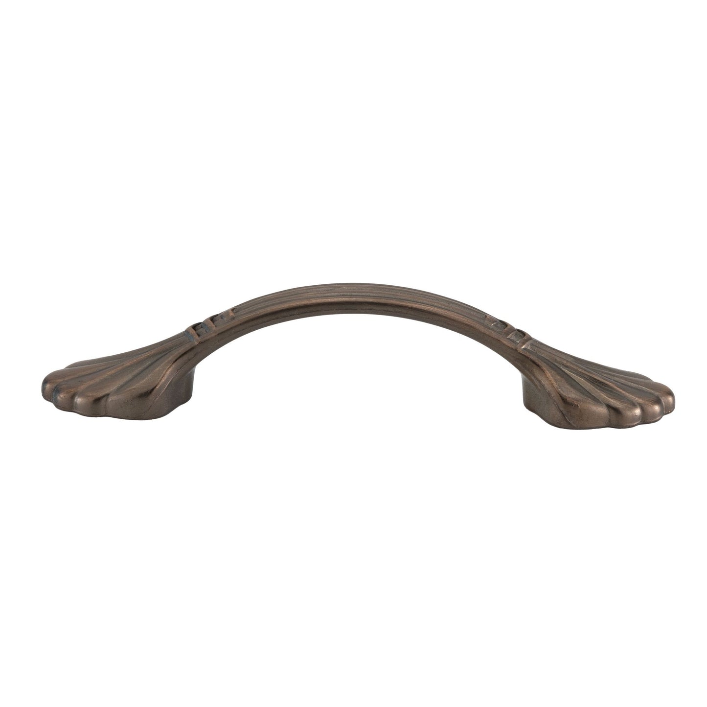 Drawer Pull & Cabinet Handle 3" Weathered Copper with Center Arch