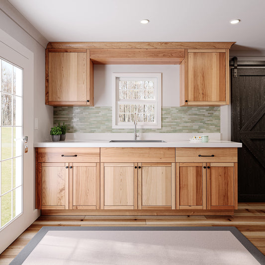 Kitchen Cabinet Set Rustic Hickory