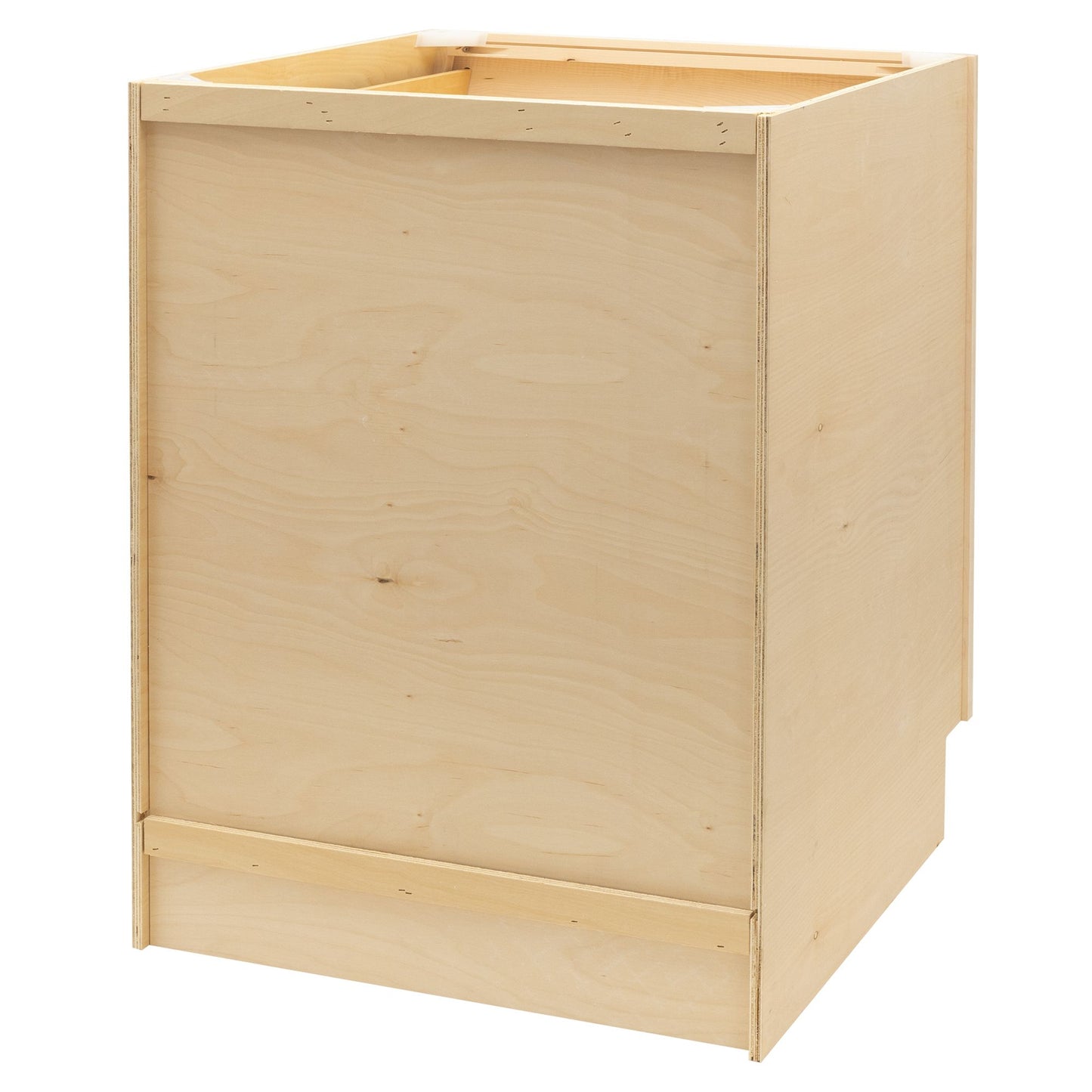 3 Drawer Kitchen Cabinet Raw Maple Base Cabinet