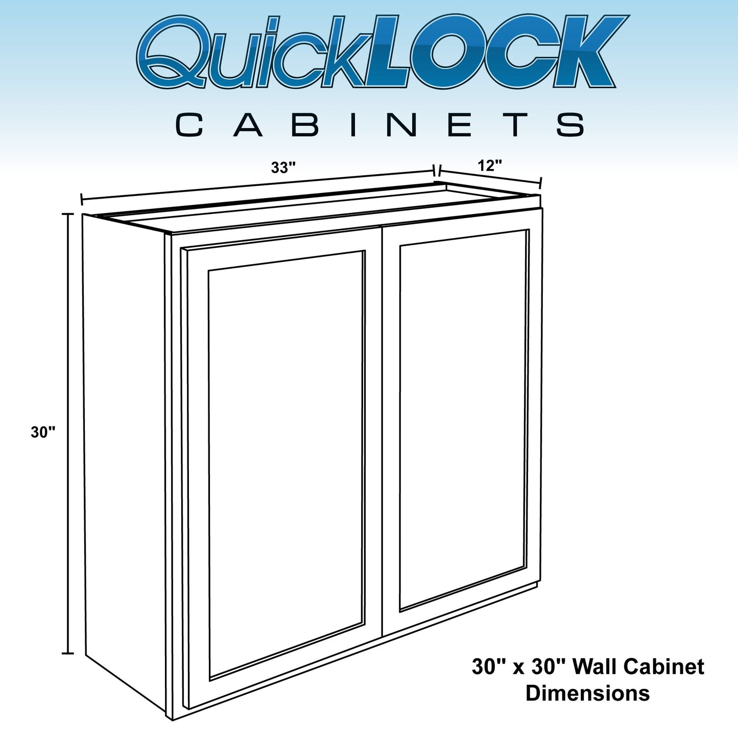 30" - 42" Wall Kitchen Cabinet Rustic Hickory