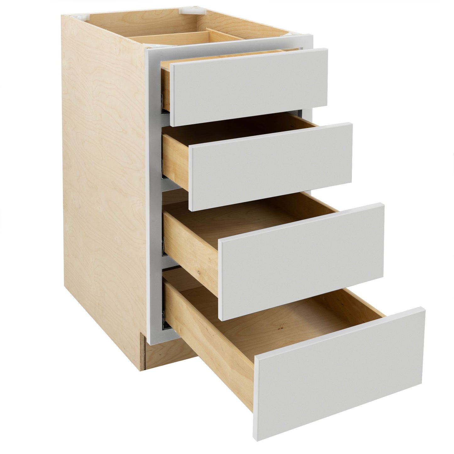 4 Drawer Kitchen Cabinet Pure White Base Cabinet