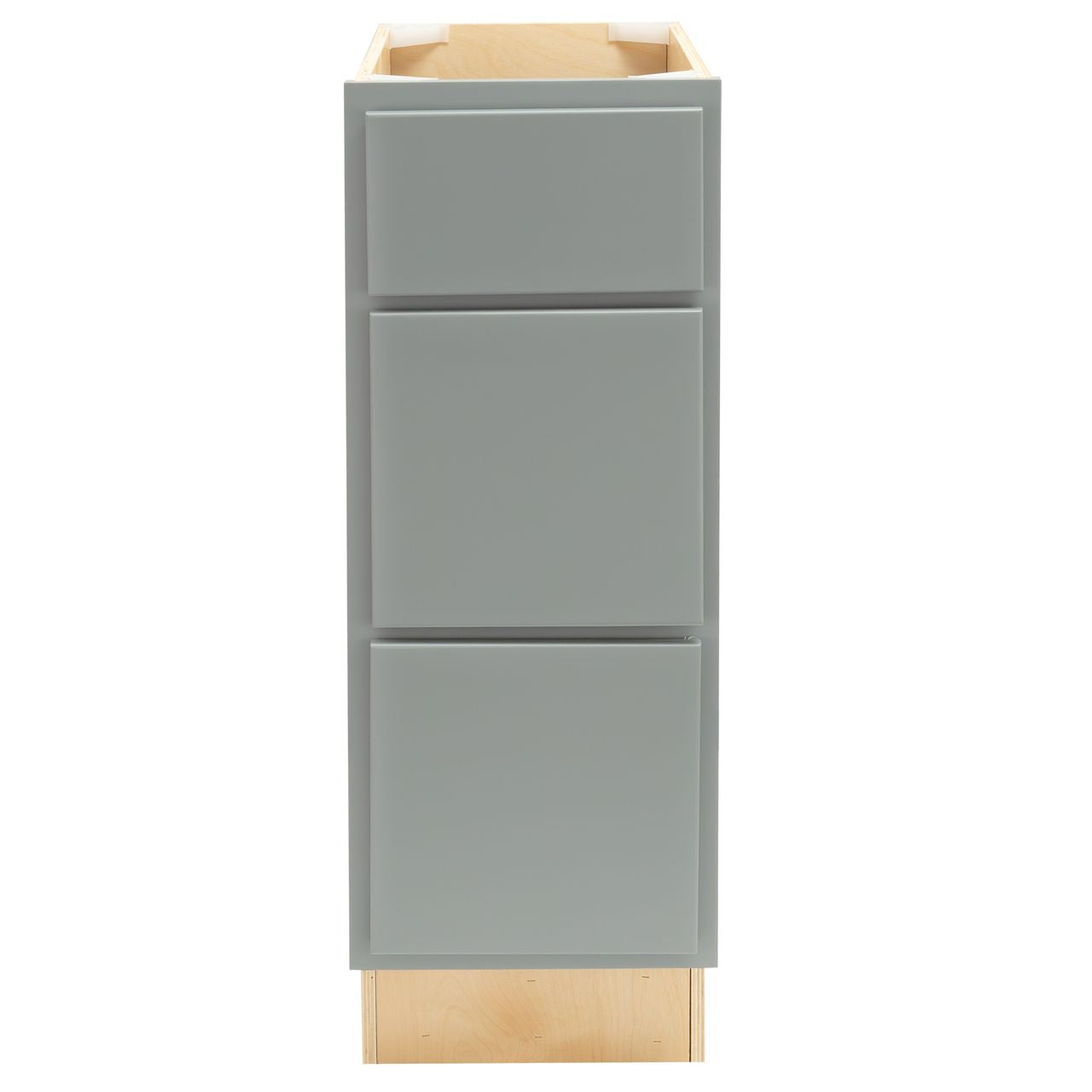 3 Drawer Kitchen Cabinet Magnetic Gray Base Cabinet