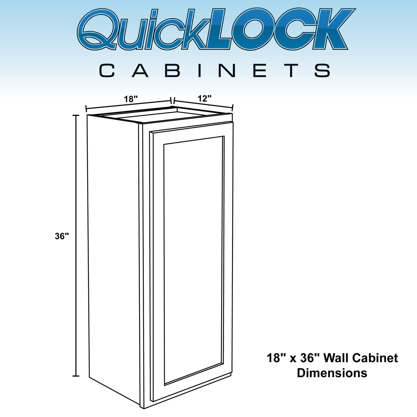 18" - 24" Wall Kitchen Cabinet Pure White