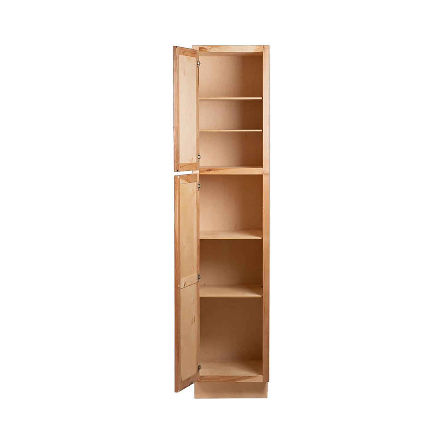 Quicklock RTA (Ready-to-Assemble) Raw Hickory Pantry Cabinet 18"Wx84"Hx24"D