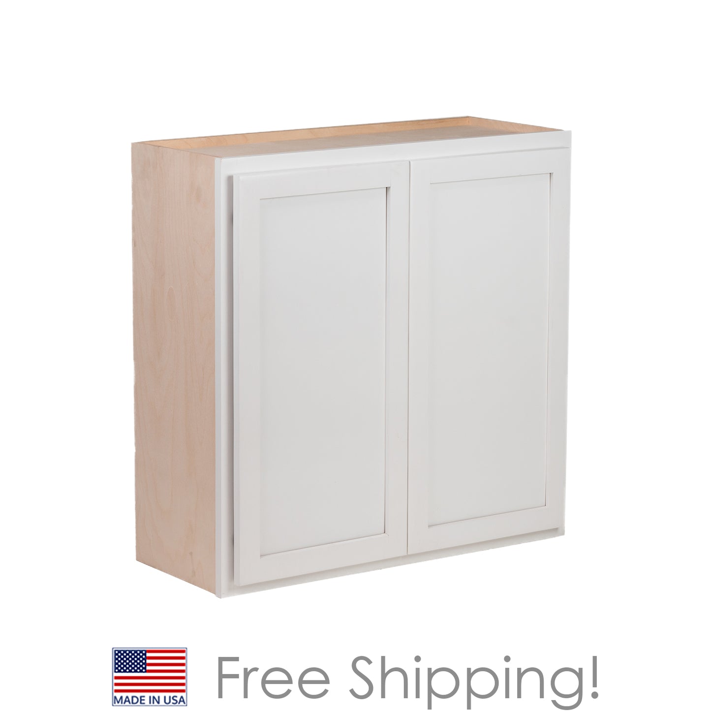 Quicklock RTA (Ready-to-Assemble) Pure White 27"Wx42"Hx12"D Wall Cabinet