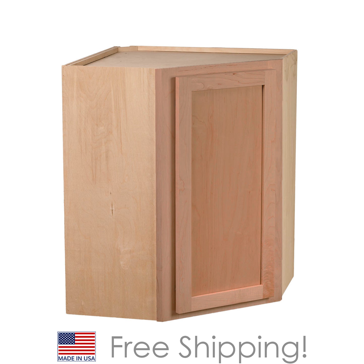 Quicklock RTA (Ready-to-Assemble) Raw Cherry 24"Wx30"Hx12"D Wall Corner Cabinet