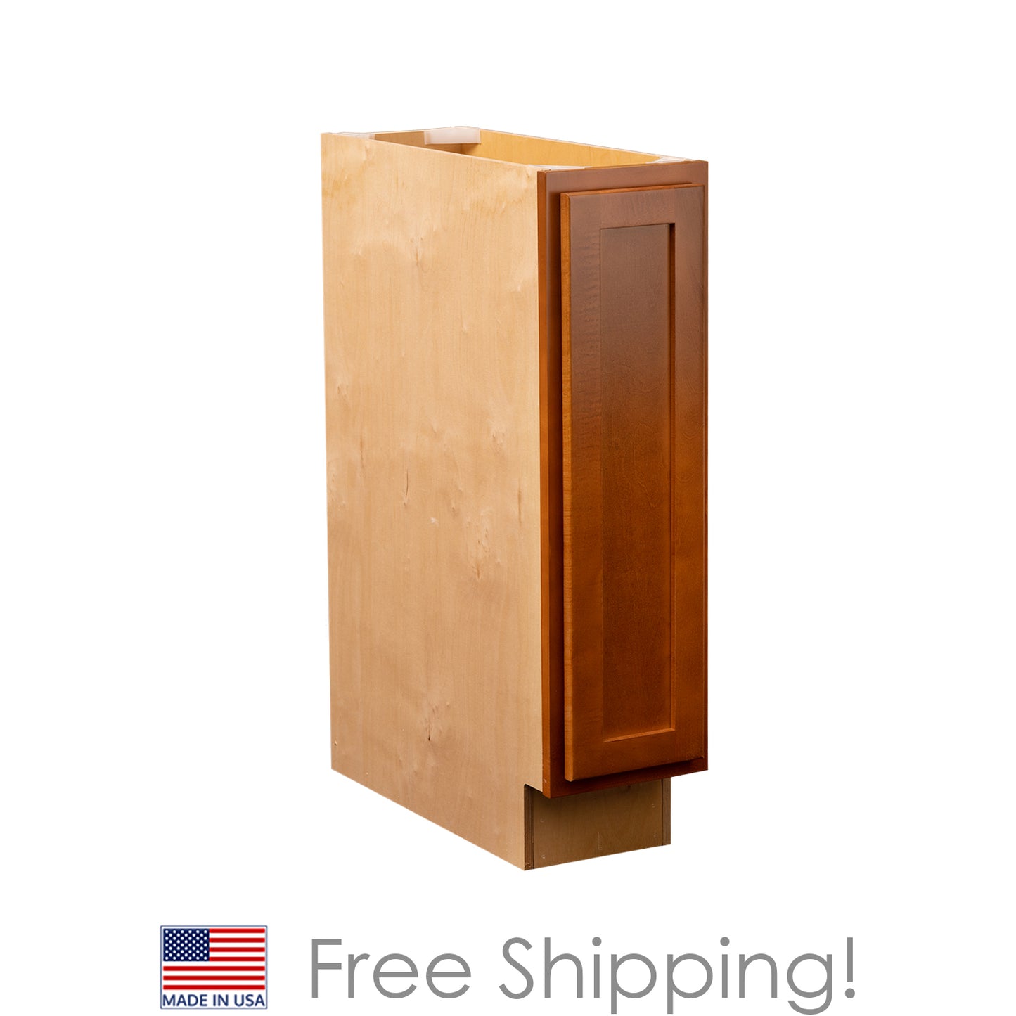 Quicklock RTA (Ready-to-Assemble) Provincial Stain Base Cabinet | 9"Wx34.5"Hx24"D