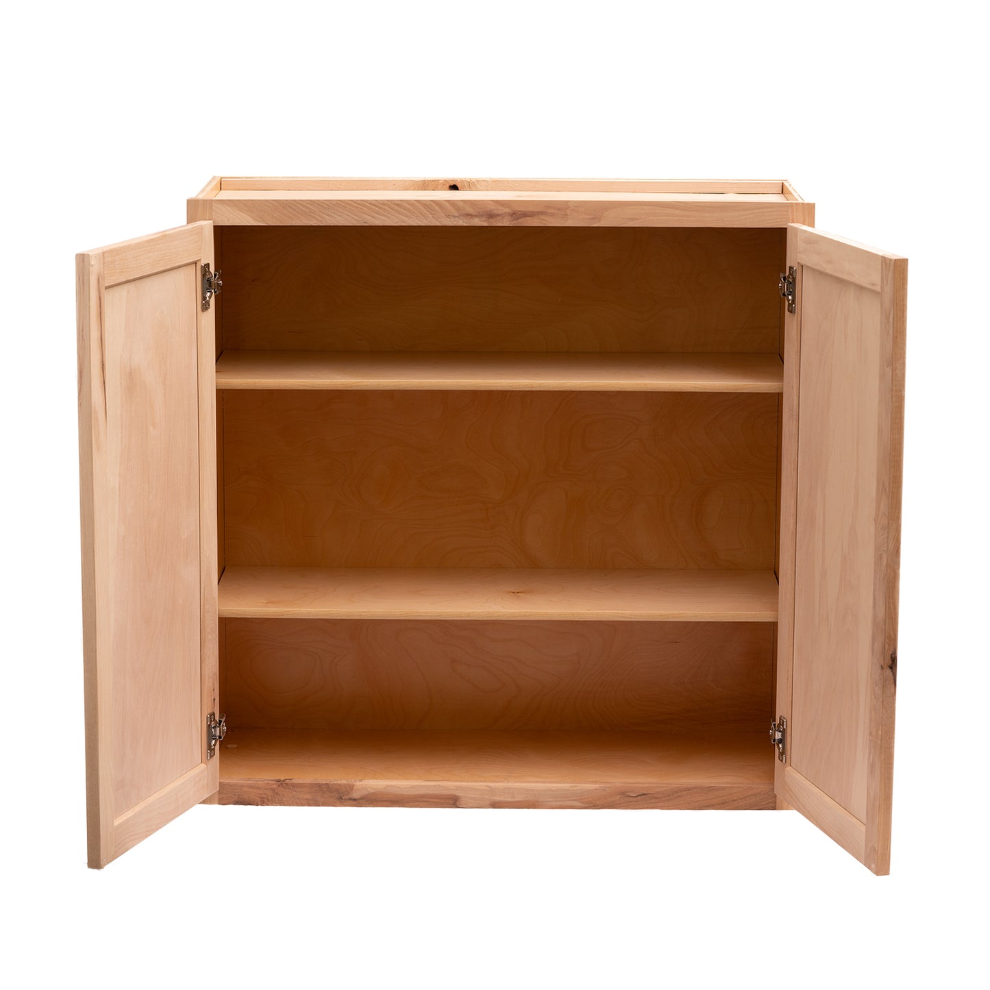 Quicklock RTA (Ready-to-Assemble) Raw Hickory 30"Wx30"Hx12"D Wall Cabinet