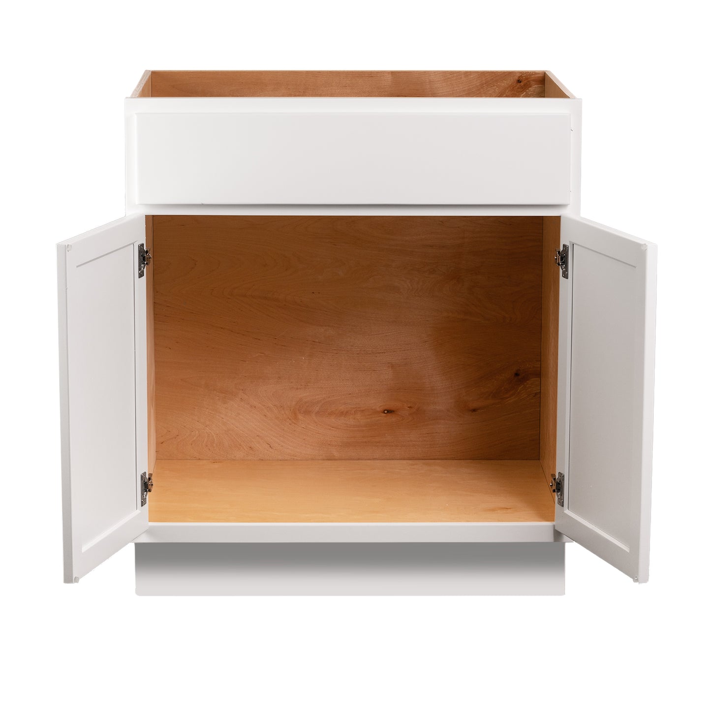 Quicklock RTA (Ready-to-Assemble) Pure White Vanity Base Cabinet | 30"Wx34.5"Hx18"D