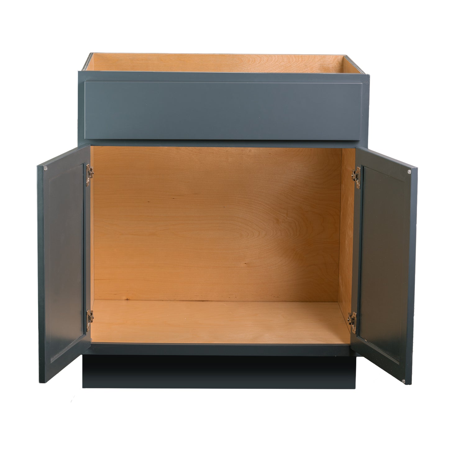 Quicklock RTA (Ready-to-Assemble) Needlepoint Navy Vanity Base Cabinet | 24"Wx34.5"Hx18"D