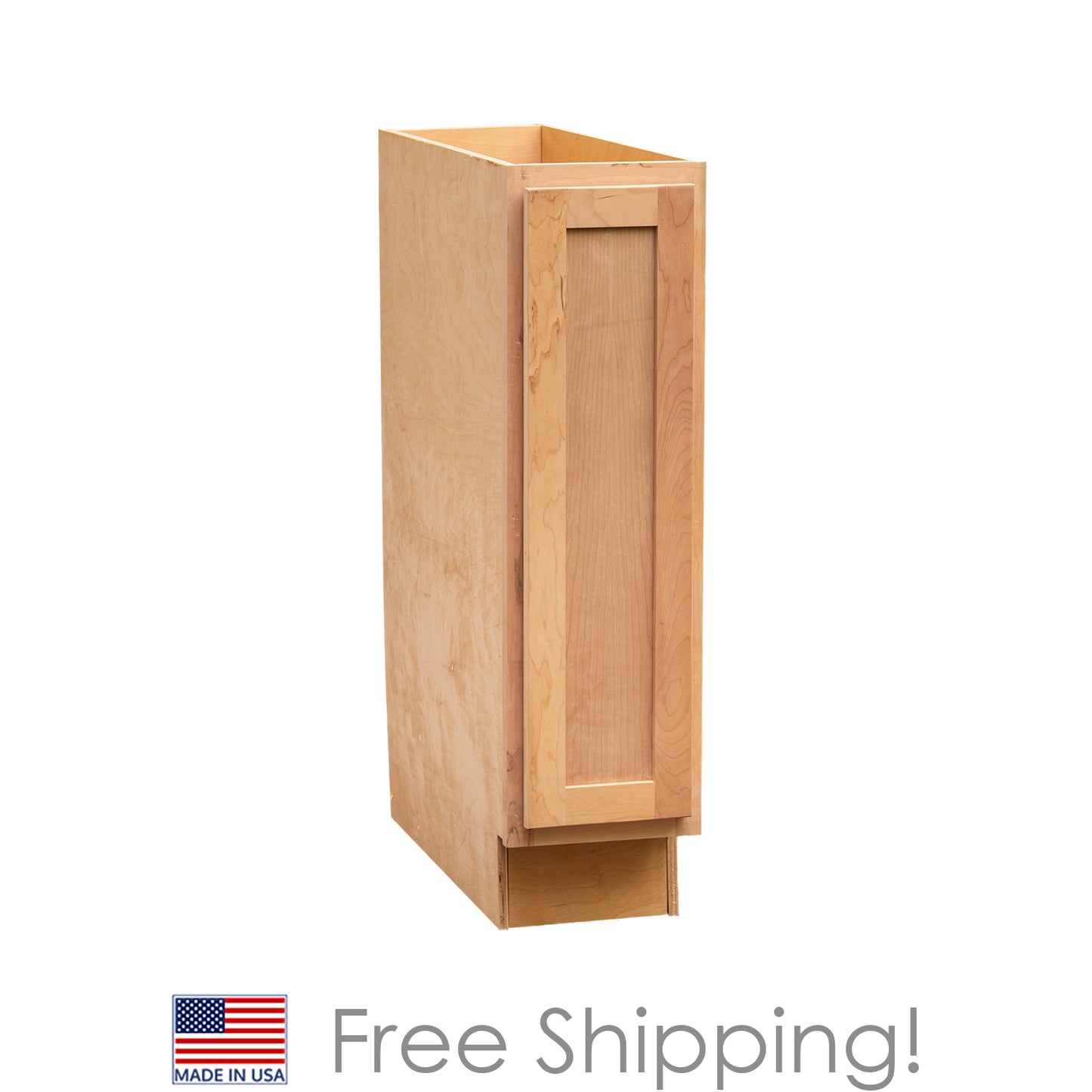 Quicklock RTA (Ready-to-Assemble) Raw Cherry Base Cabinet | 9"Wx34.5"Hx24"D