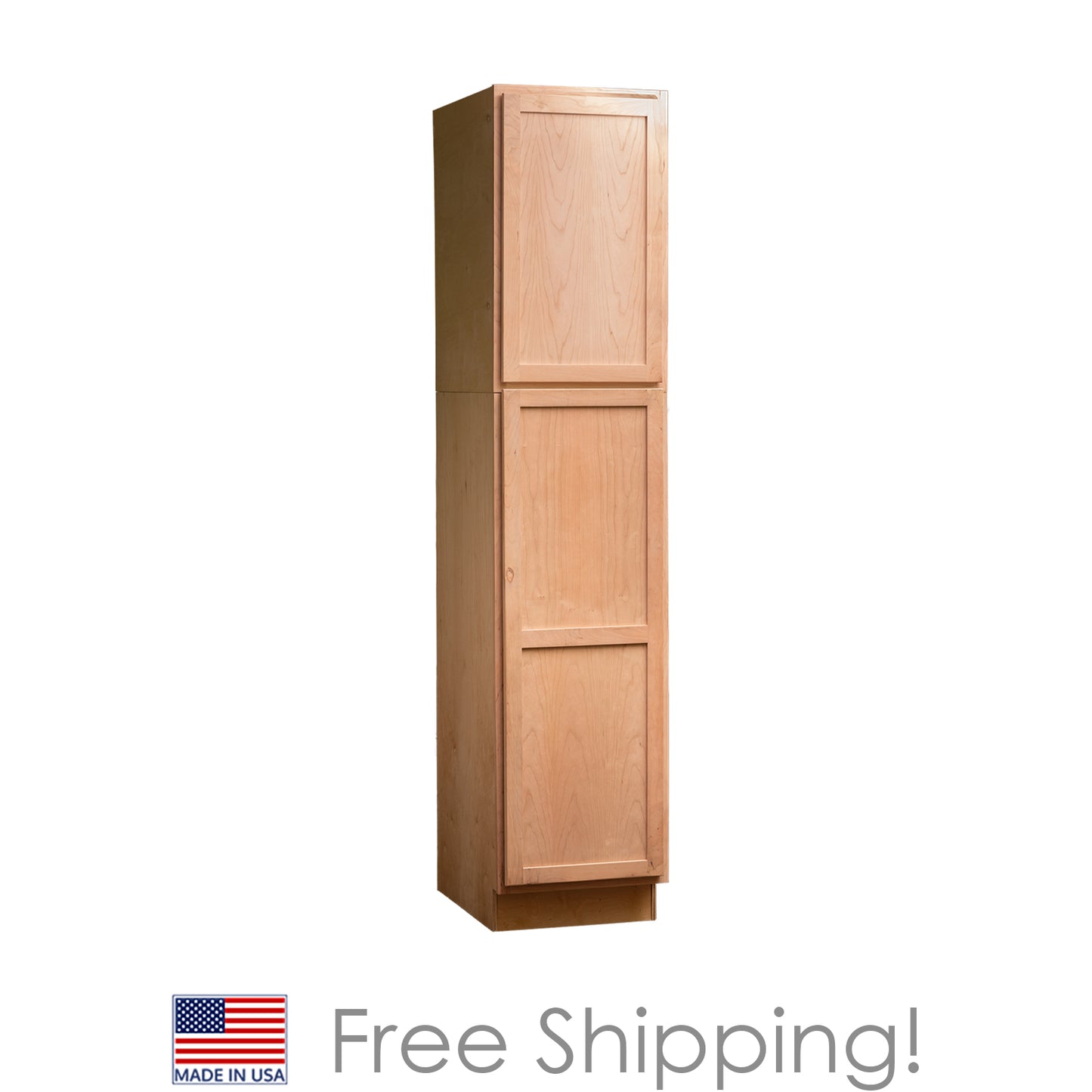 Quicklock RTA (Ready-to-Assemble) Raw Cherry Pantry Cabinet 18"Wx84"Hx24"D