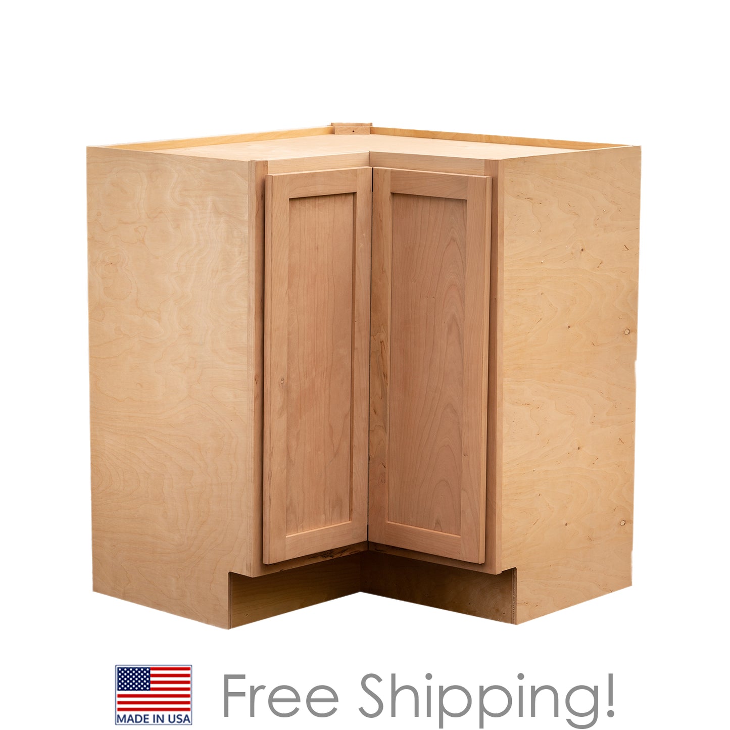 Quicklock RTA (Ready-to-Assemble) Raw Cherry Lazy Susan Cabinet | 18"D x 30" W x 34.5"