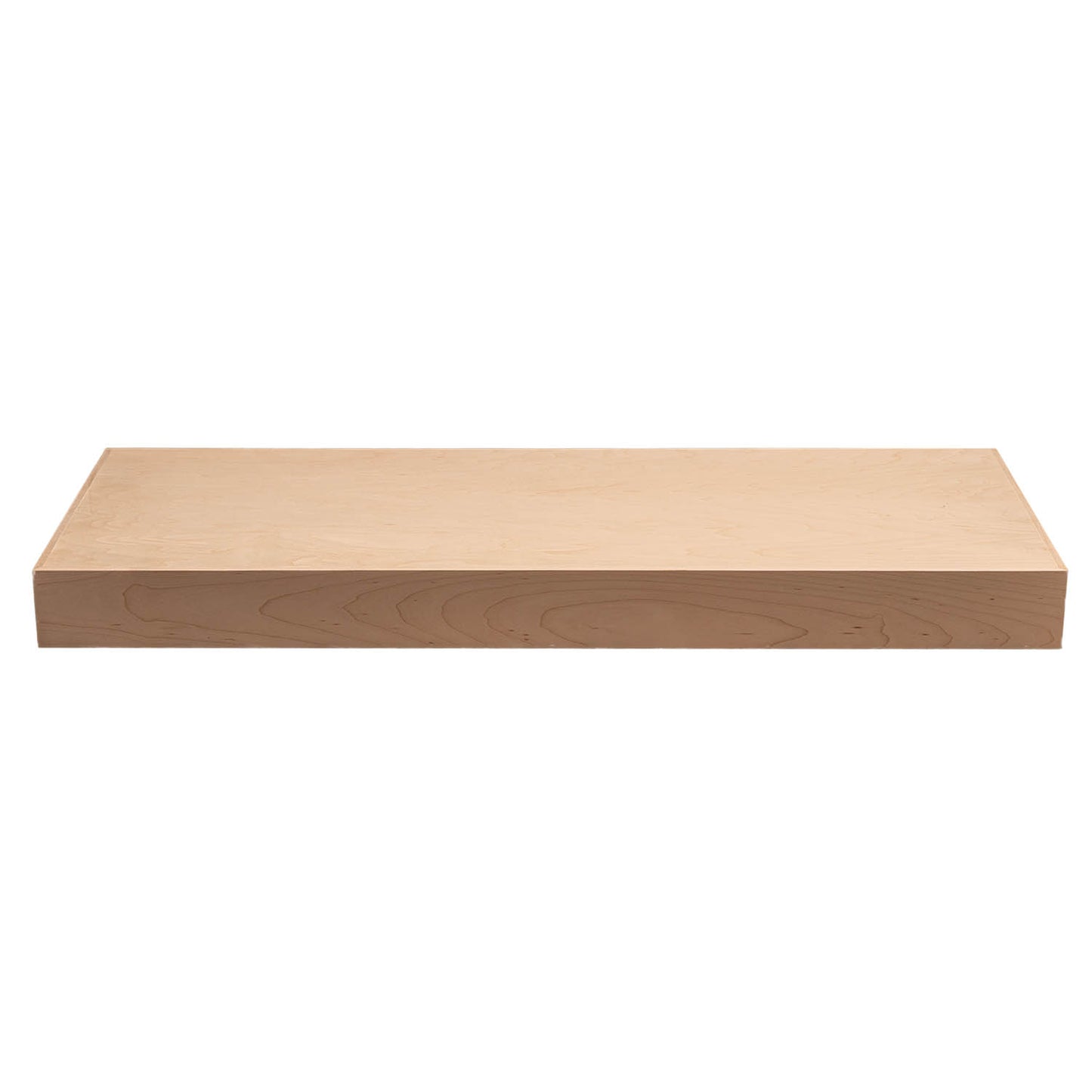 Quicklock Cabinets Floating Shelves | 2.5" Thick | Raw Maple, 8" D x 16" W x 2.5" H | American Made | Hardwood Bracket | Complete Shelf Unit