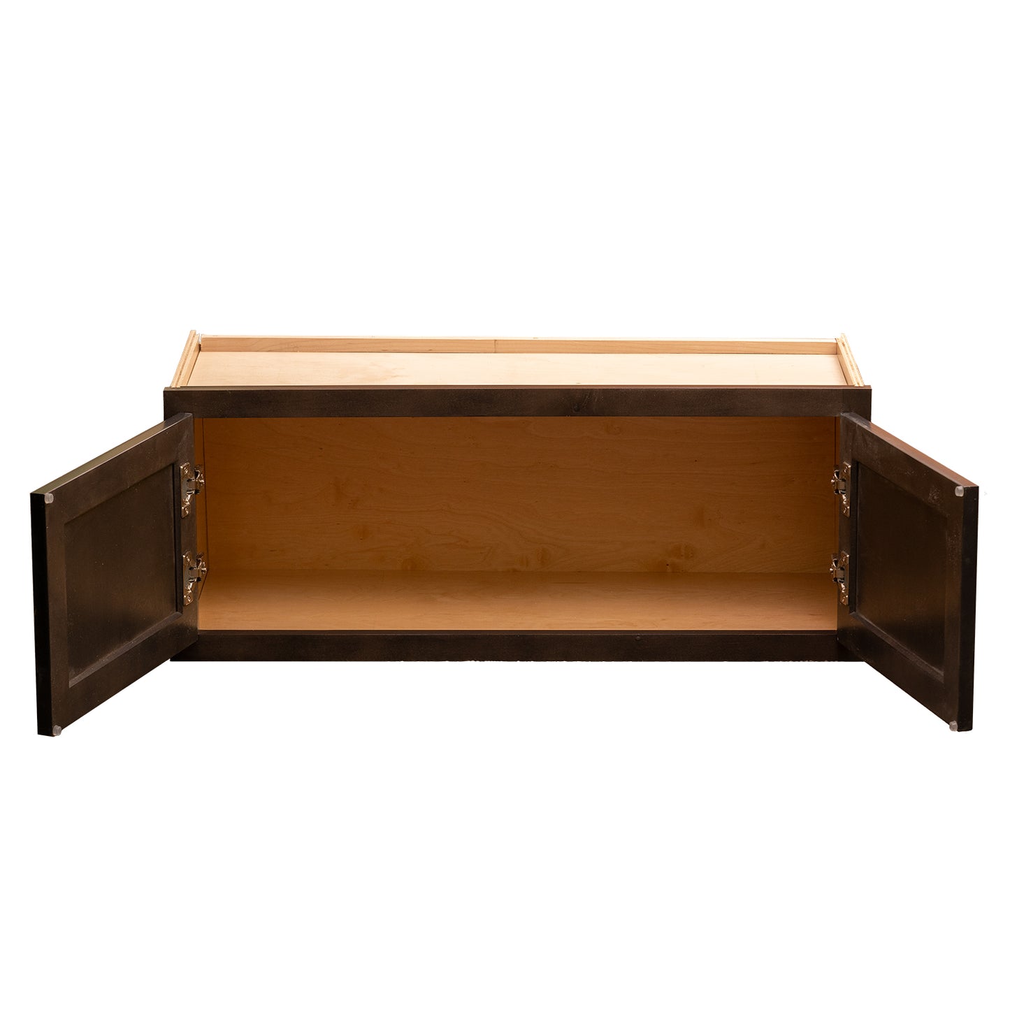Quicklock Espresso Stain Microwave Wall Cabinet