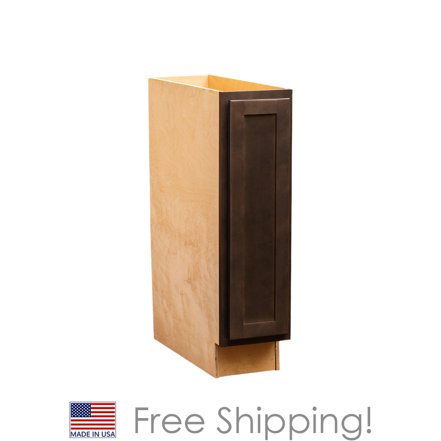 Quicklock RTA (Ready-to-Assemble) Espresso Stain Base Cabinet | 9"Wx34.5"Hx24"D