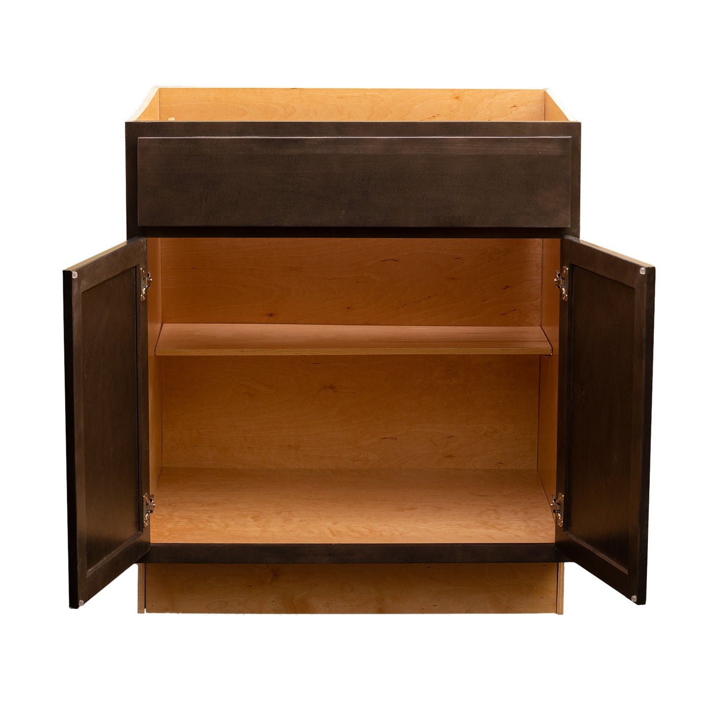 Quicklock RTA (Ready-to-Assemble) Espresso Stain Base Cabinet | 30"Wx34.5"Hx24"D
