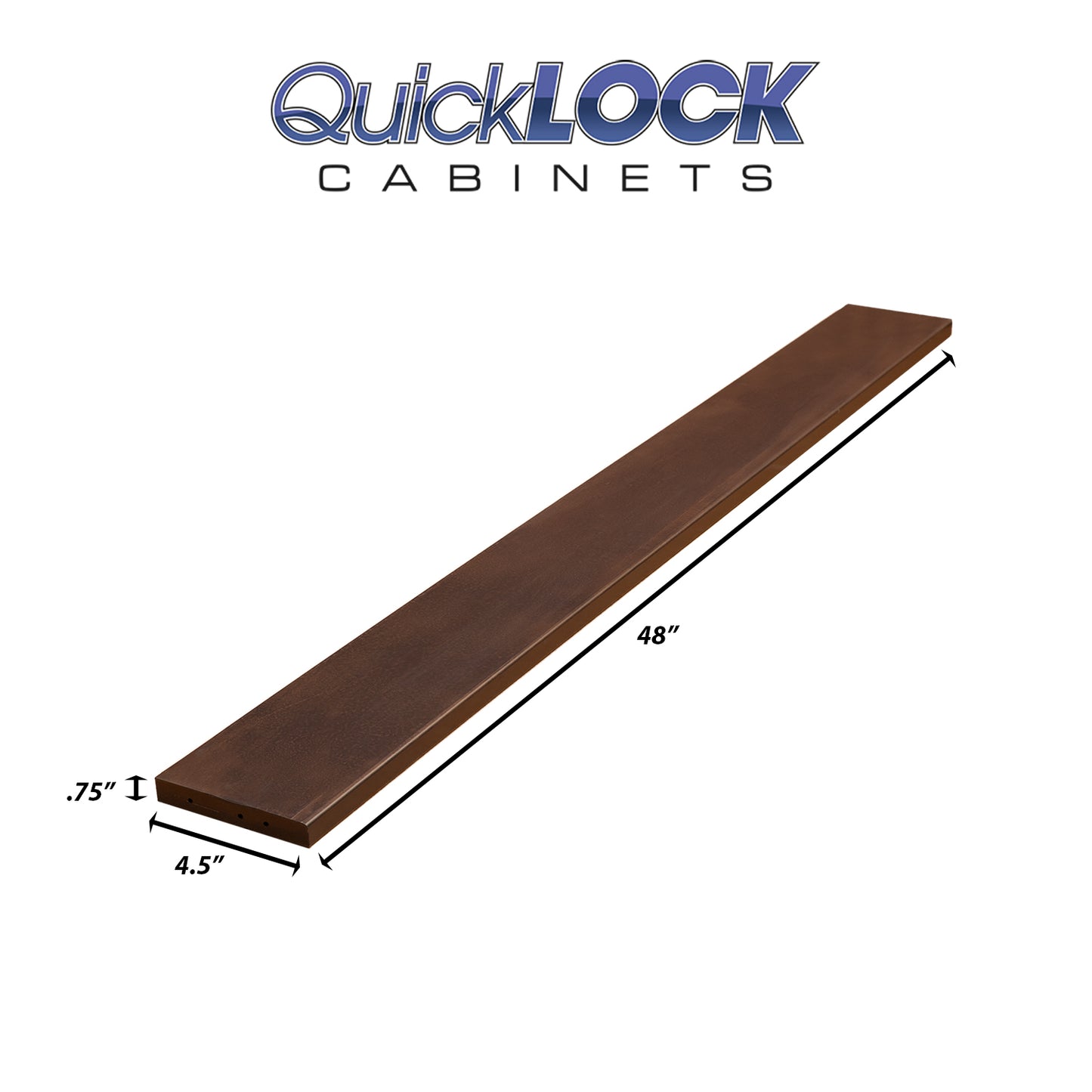 Quicklock RTA (Ready-to-Assemble) Espresso Stain .75"X5"X48" Valance