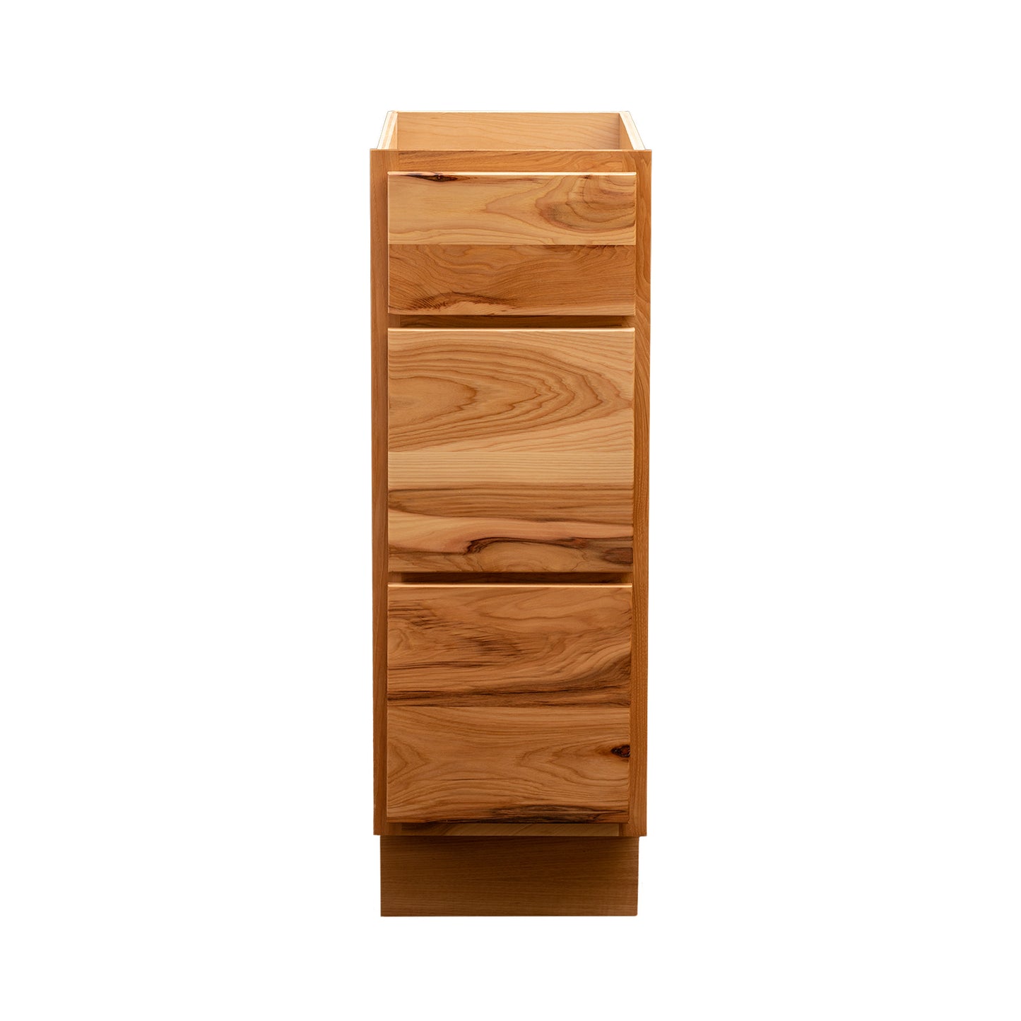 Quicklock RTA (Ready-to-Assemble) Rustic Hickory 3 Drawer Vanity Base Cabinet | 12"Wx34.5"Hx21"D