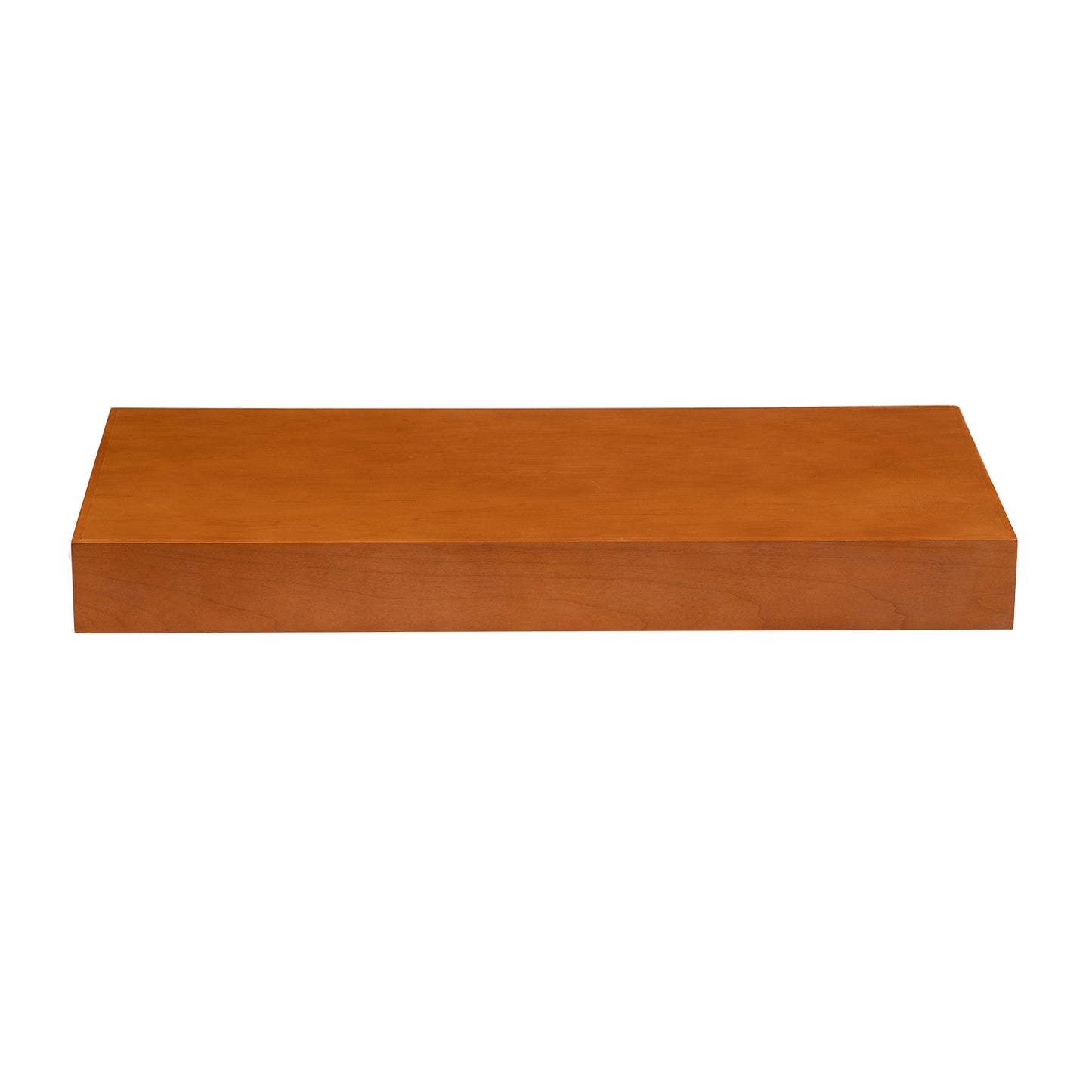 Quicklock Cabinets Floating Shelves | 2.5" Thick | Provincial Stain, 8" D x 16" W x 2.5" H | American Made | Hardwood Bracket | Complete Shelf Unit