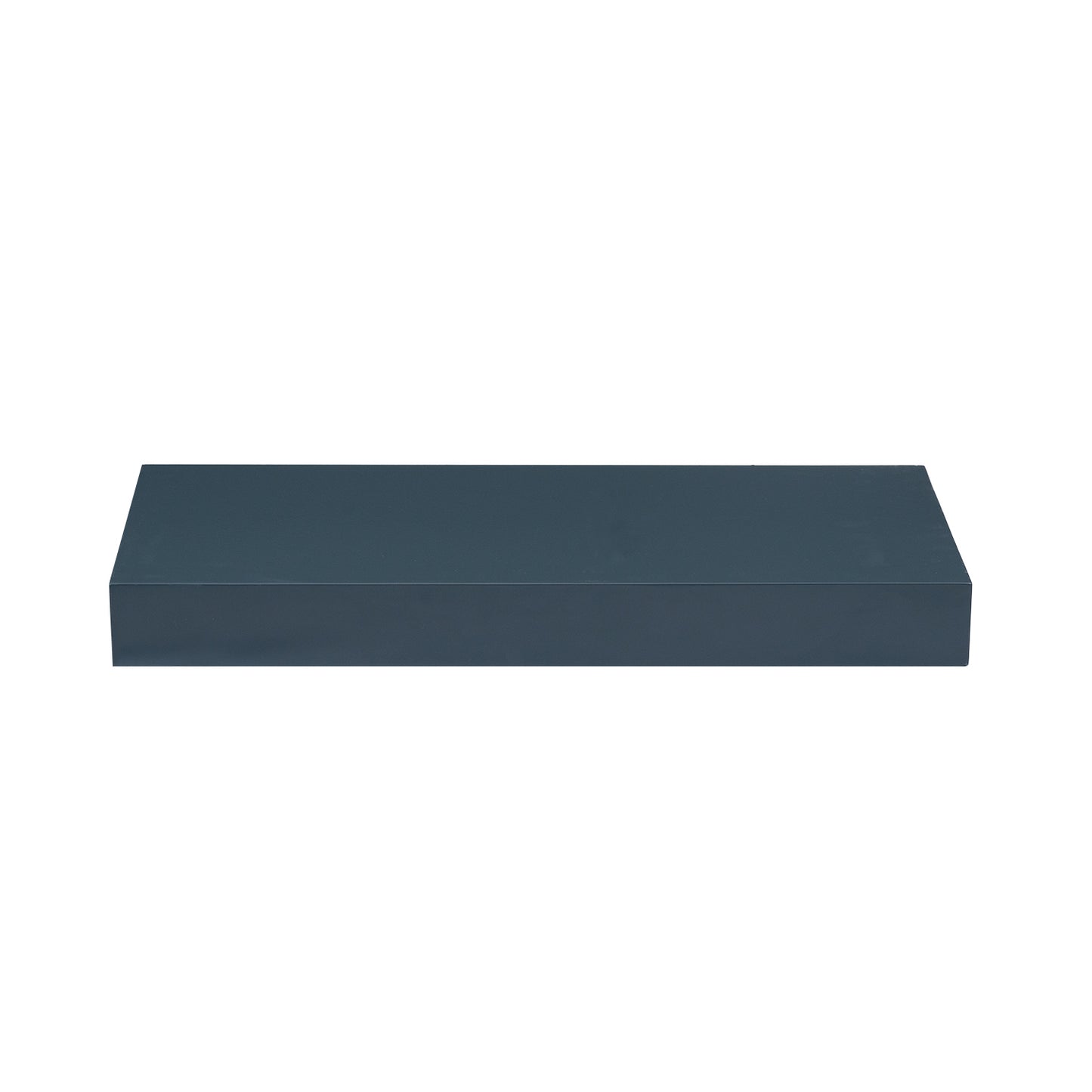 Quicklock Cabinets Floating Shelves | 2.5" Thick | Needlepoint Navy, 8" D x 12" W x 2.5" H | American Made | Hardwood Bracket | Complete Shelf Unit