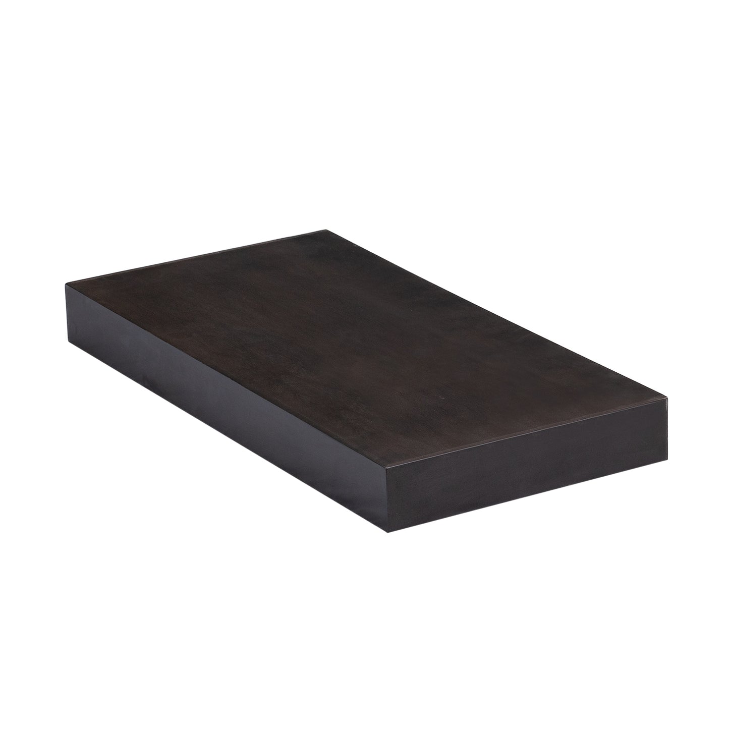 Quicklock Cabinets Floating Shelves | 2.5" Thick | Espresso Stain, 12" D x 24" W x 2.5" H | American Made | Hardwood Bracket | Complete Shelf Unit
