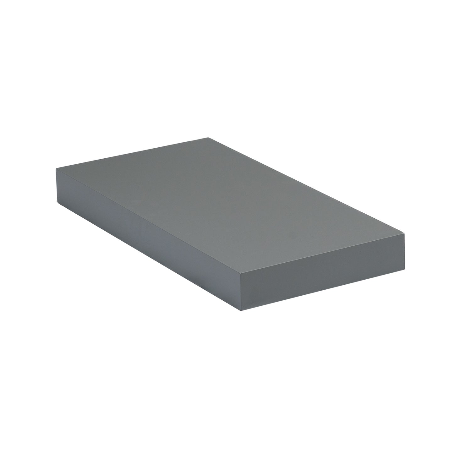 Quicklock Cabinets Floating Shelves | 2.5" Thick | Magnetic Grey, 12" D x 30" W x 2.5" H | American Made | Hardwood Bracket | Complete Shelf Unit