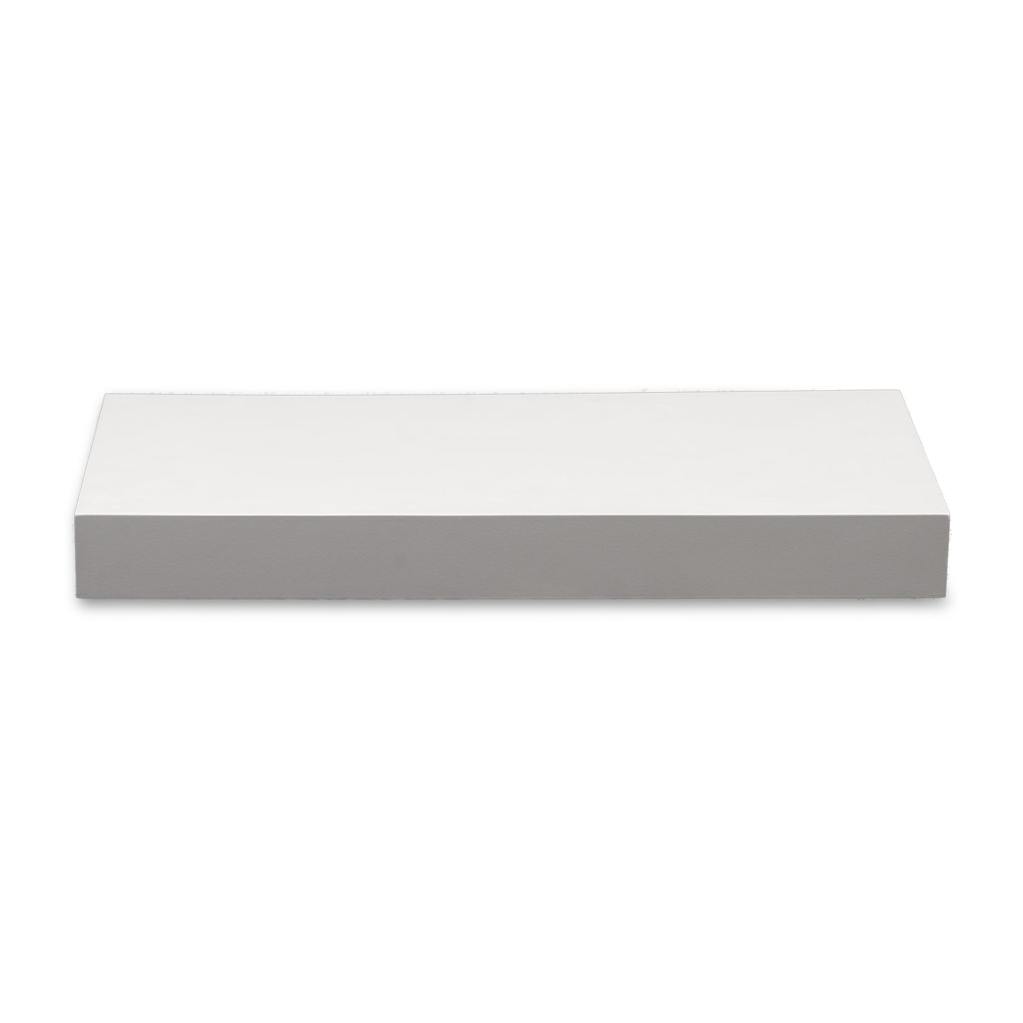 Quicklock Cabinets Floating Shelves | 2.5" Thick | Pure White, 8" D x 16" W x 2.5" H | American Made | Hardwood Bracket | Complete Shelf Unit