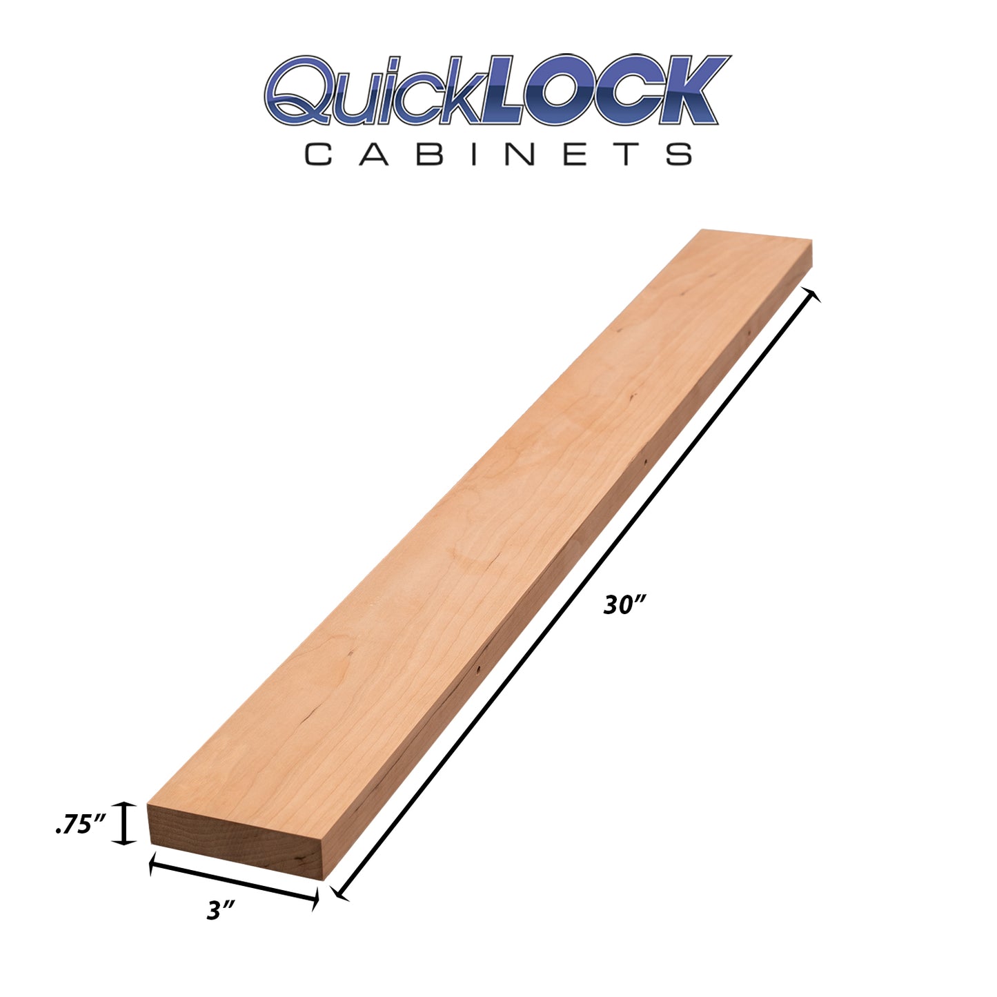 Quicklock RTA (Ready-to-Assemble) Raw Cherry .75"X3"X30" Filler