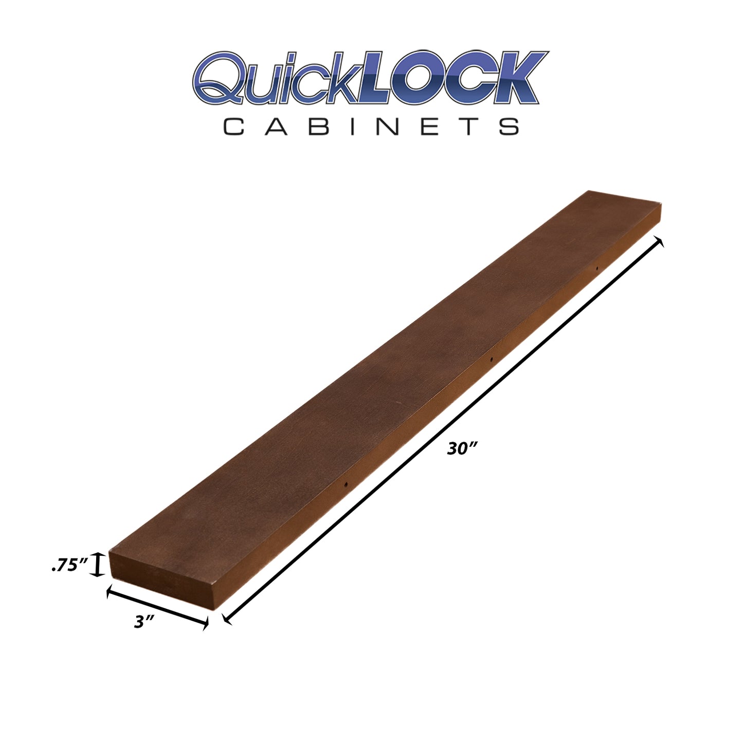 Quicklock RTA (Ready-to-Assemble) Espresso Stain .75"X3"X30" Filler