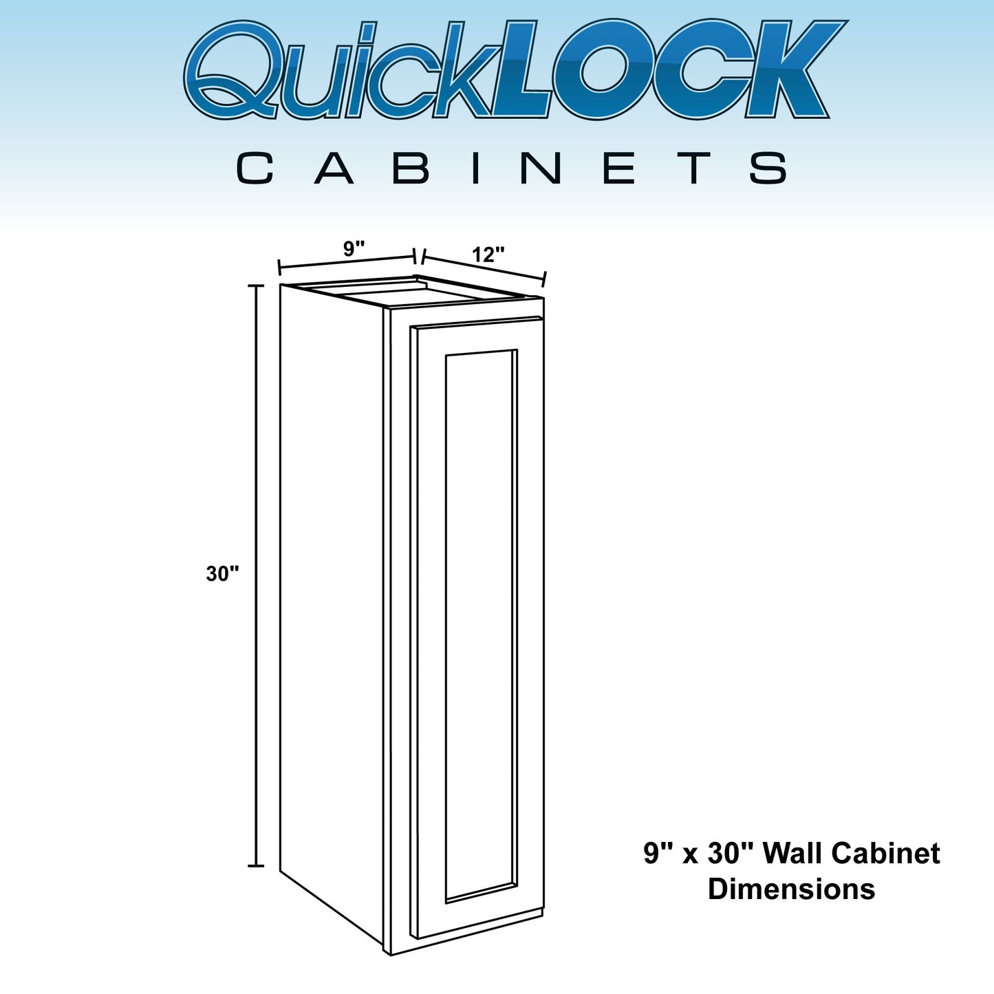9" Wall Kitchen Cabinet Raw Maple