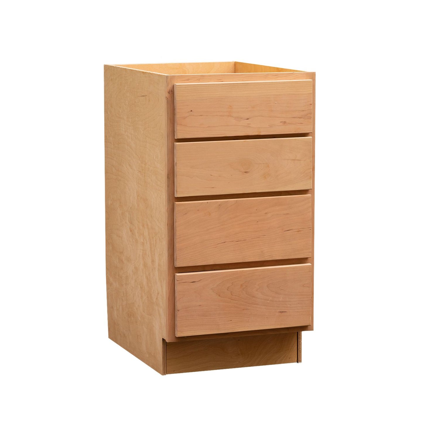 4 Drawer Kitchen Cabinet Raw Cherry Base Cabinet