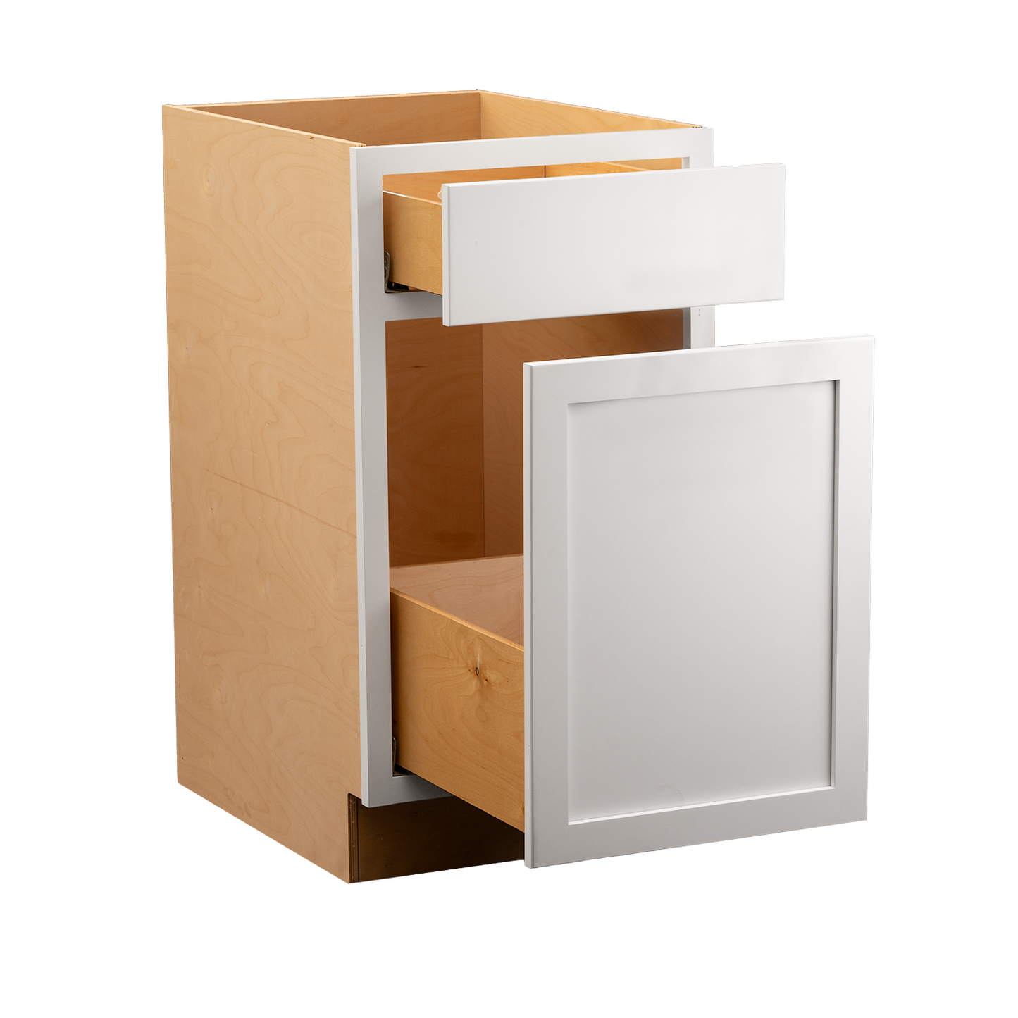 Quicklock Pure White Waste Basket Base Cabinet