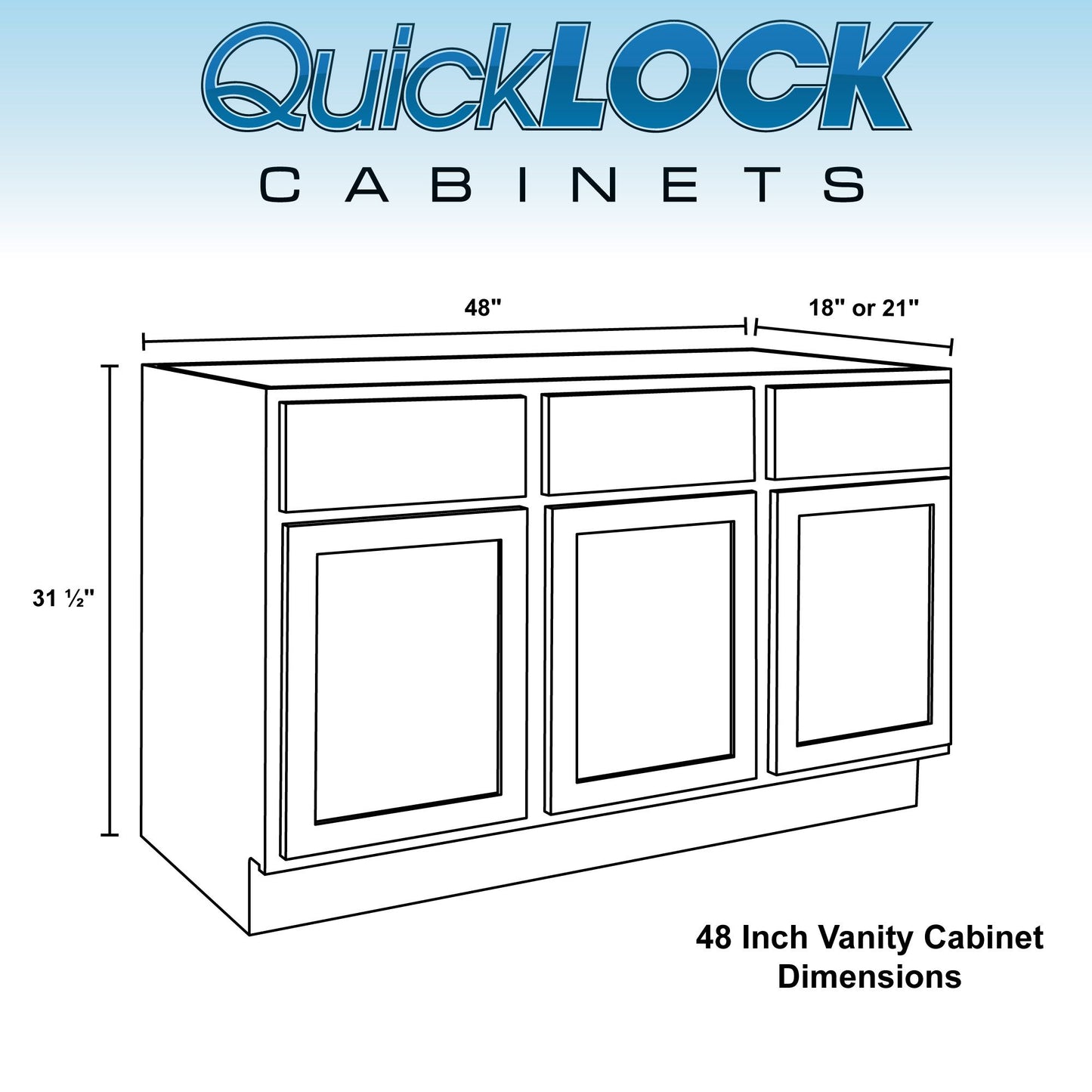 48" Bathroom Vanity | Rustic Hickory