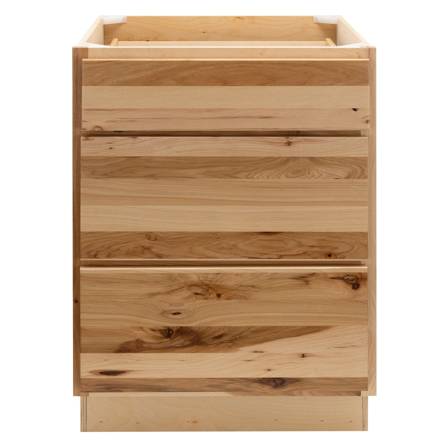 3 Drawer Kitchen Cabinet Rustic Hickory Base Cabinet