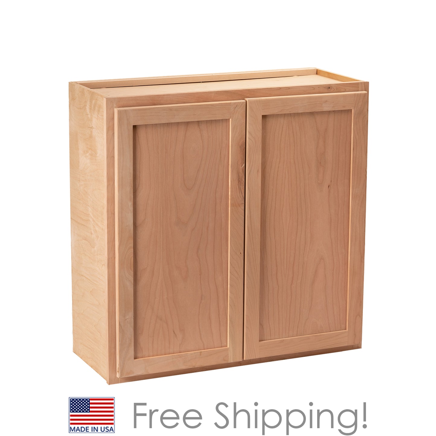 Quicklock RTA (Ready-to-Assemble) Raw Cherry 30"Wx30"Hx12"D Wall Cabinet