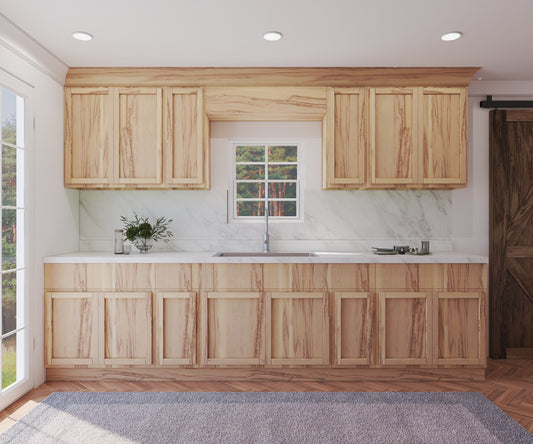 Kitchen Cabinet Set Raw Hickory - Large