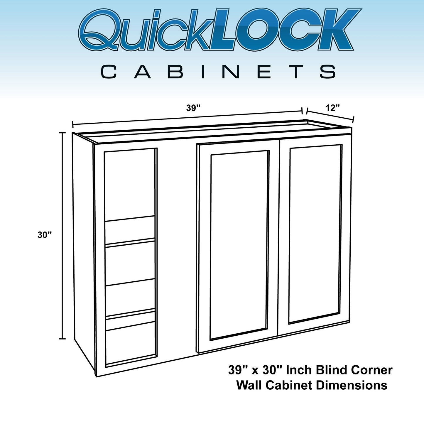 Blind Corner Wall Kitchen Cabinet Pure White