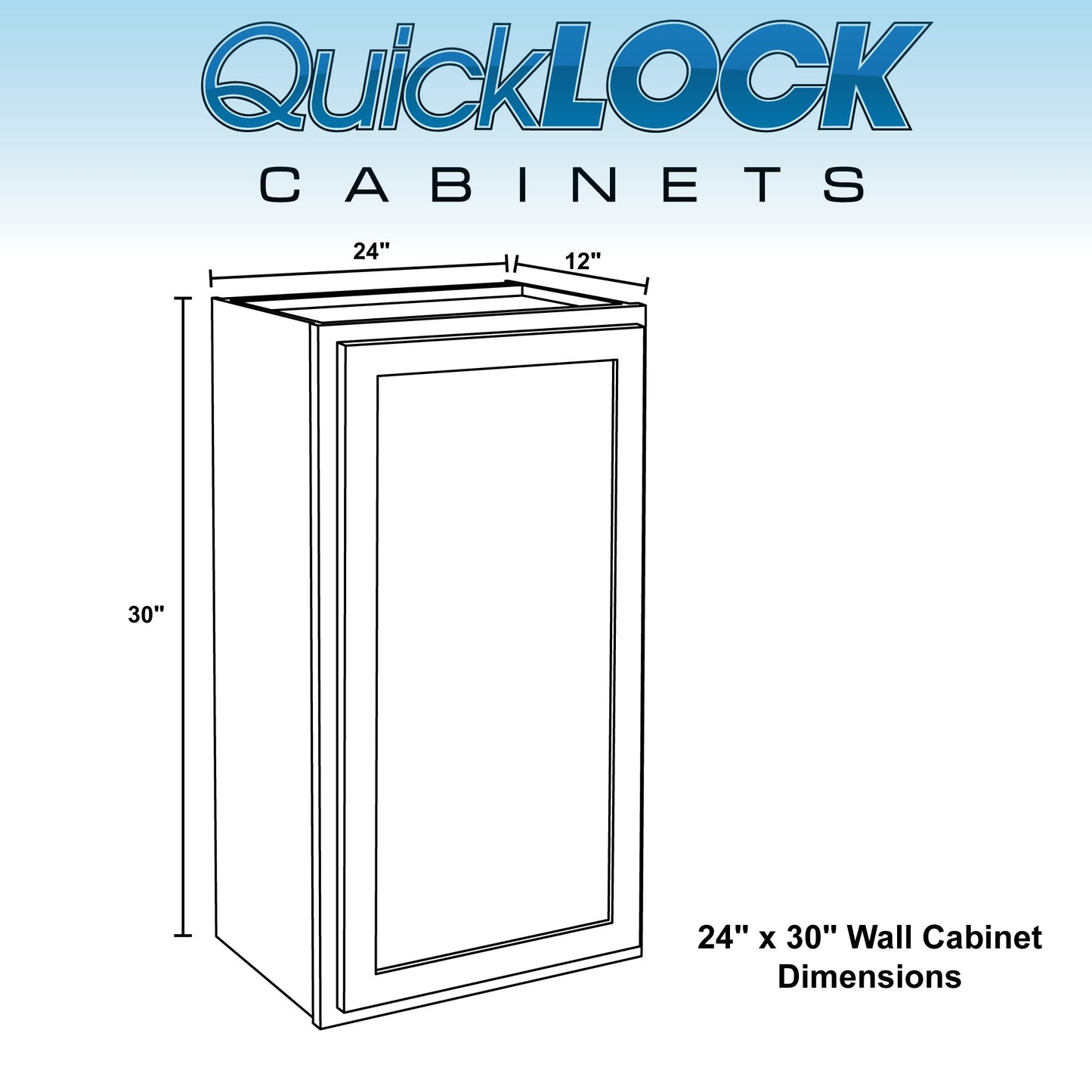 18" - 24" Wall Kitchen Cabinet Raw Hickory