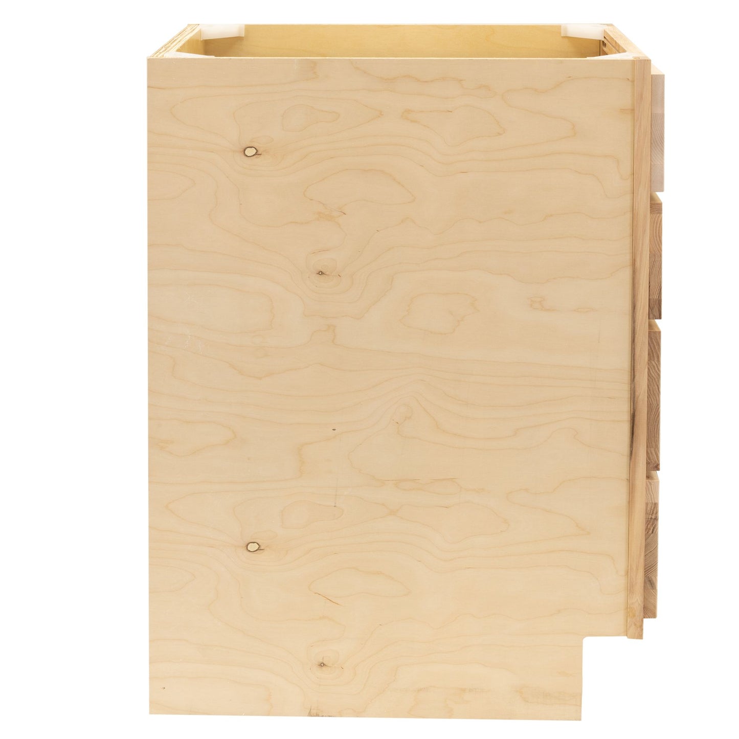 4 Drawer Kitchen Cabinet Raw Hickory Base Cabinet