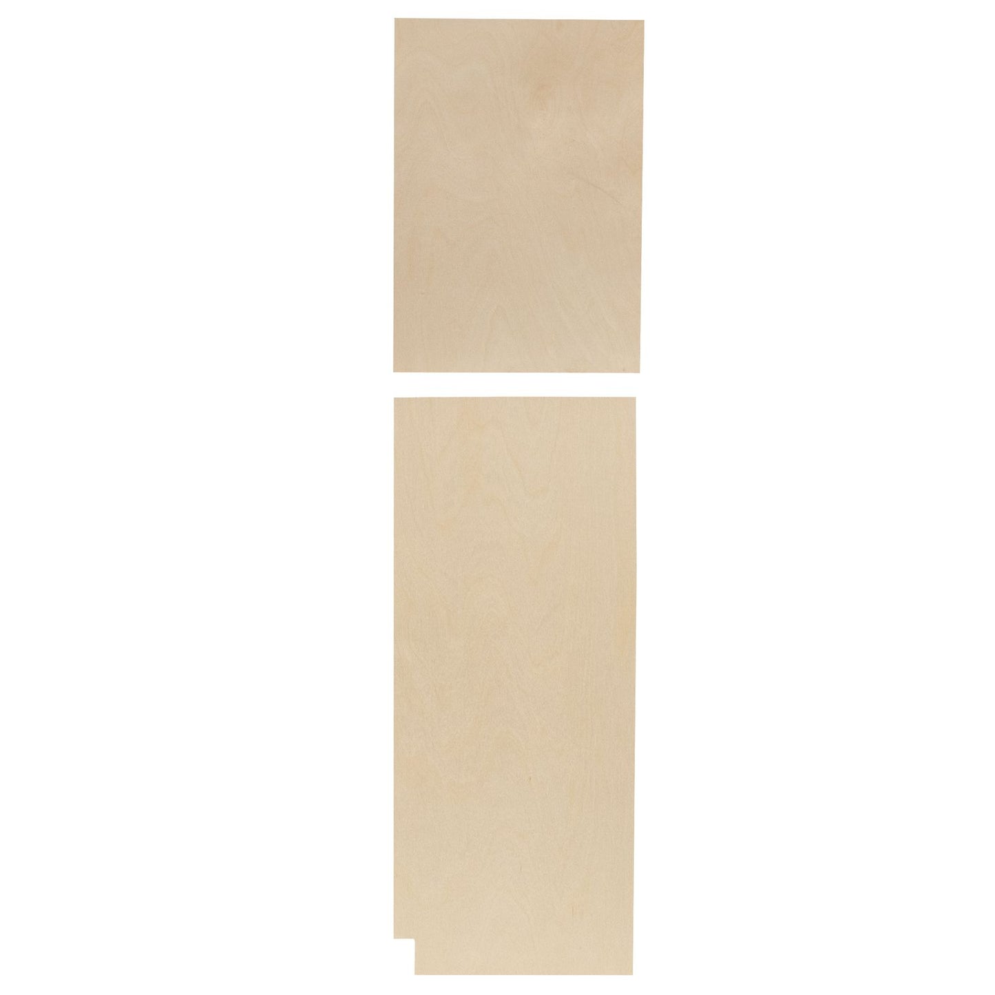 Left and Right Pantry End Panel Raw Maple
