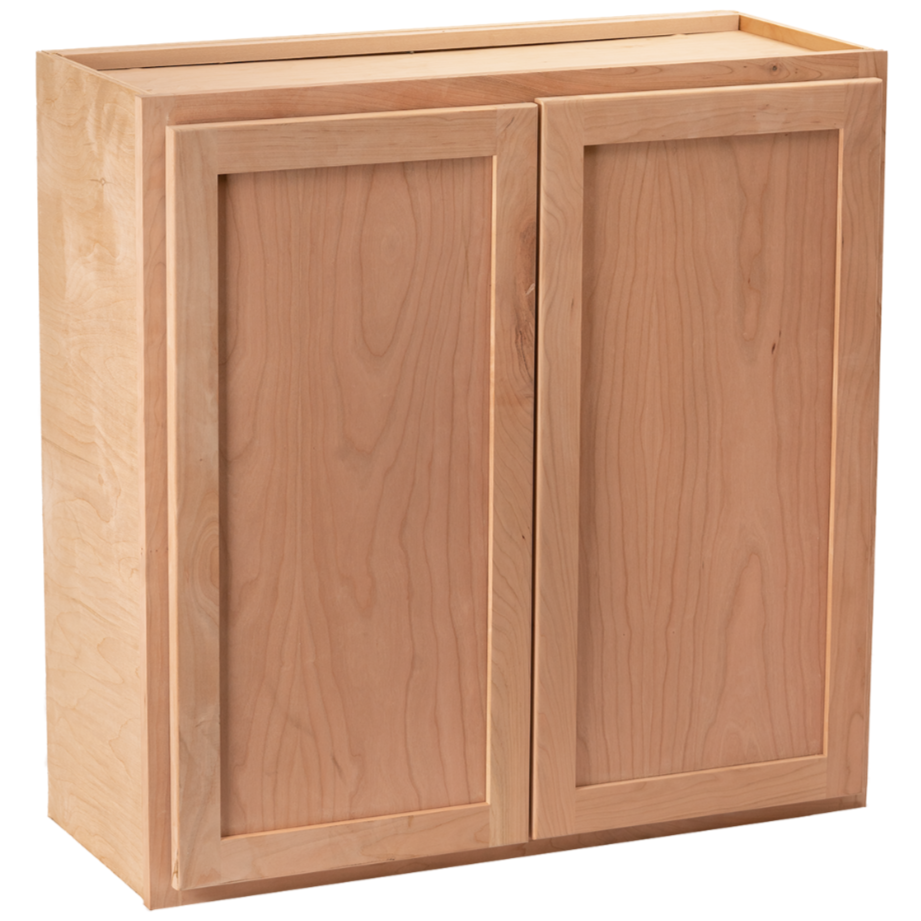 Quicklock Raw Cherry Wall Cabinet - Double Door